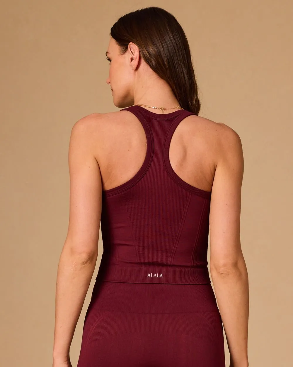 Barre Racer Tank Burgundy sold by Boston Proper product image thumbnail 2