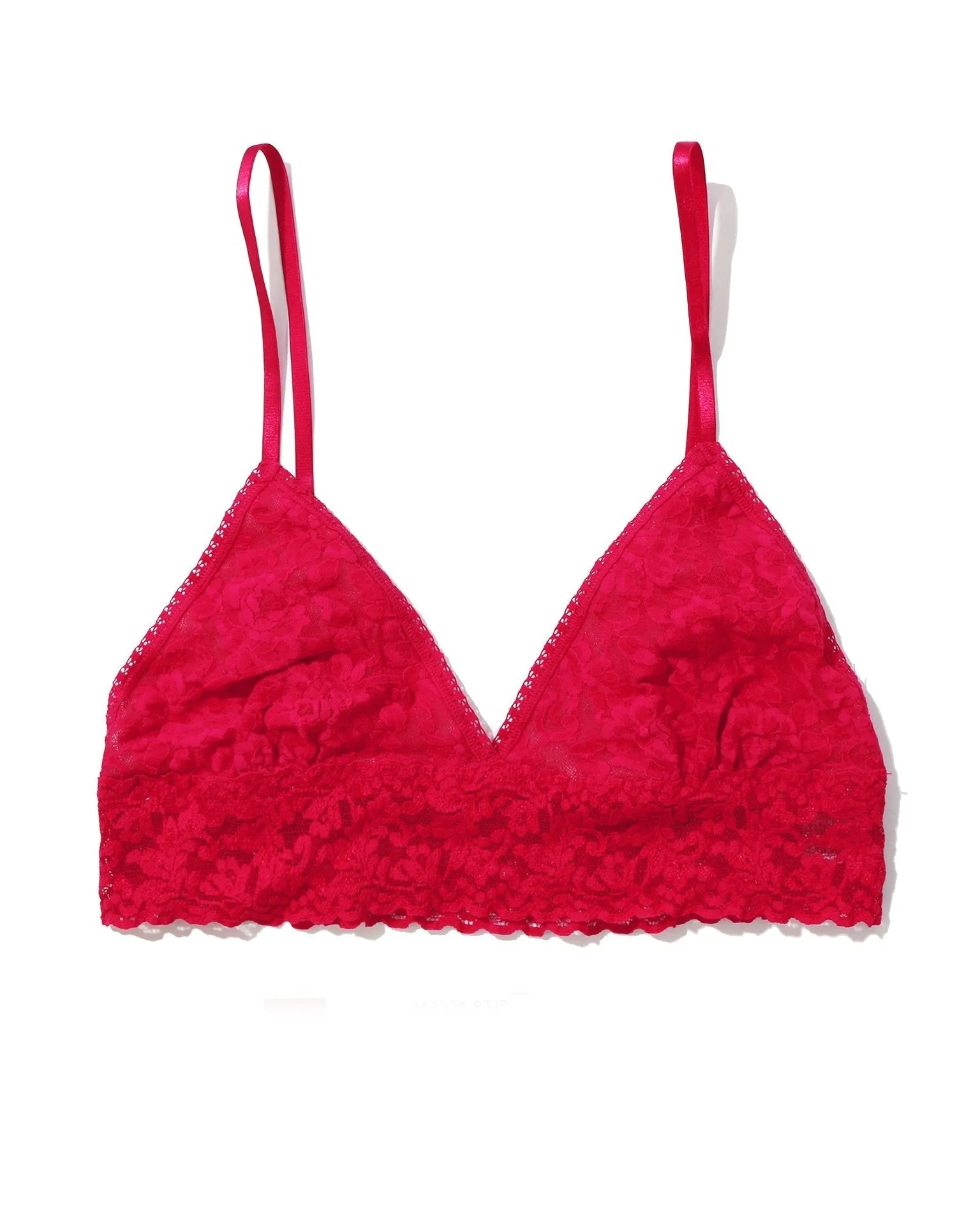 Signature Lace Padded Triangle Bralette Beet Juice Red sold by Boston Proper product image thumbnail 4