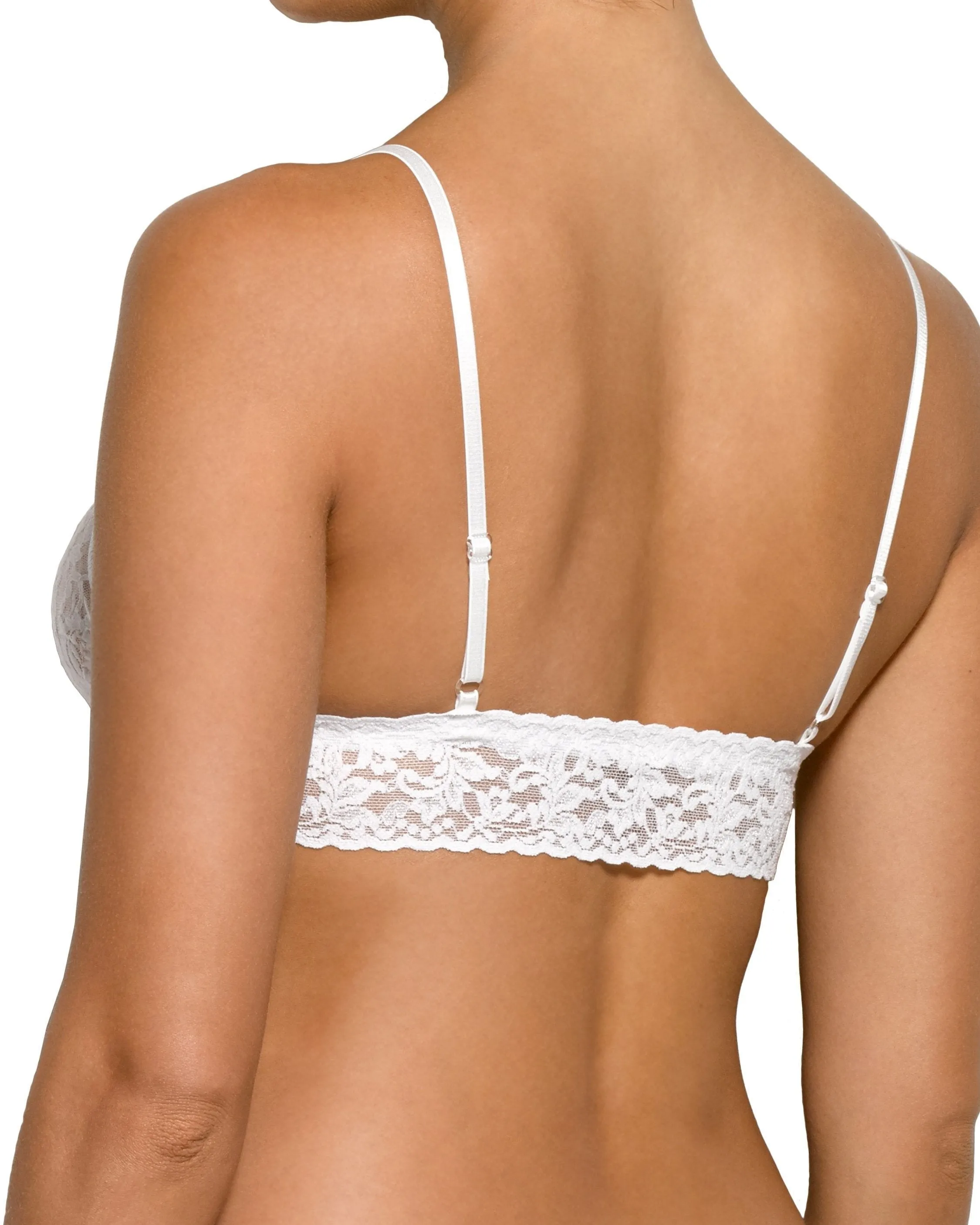 Signature Lace Padded Triangle Bralette White sold by Boston Proper product image thumbnail 3