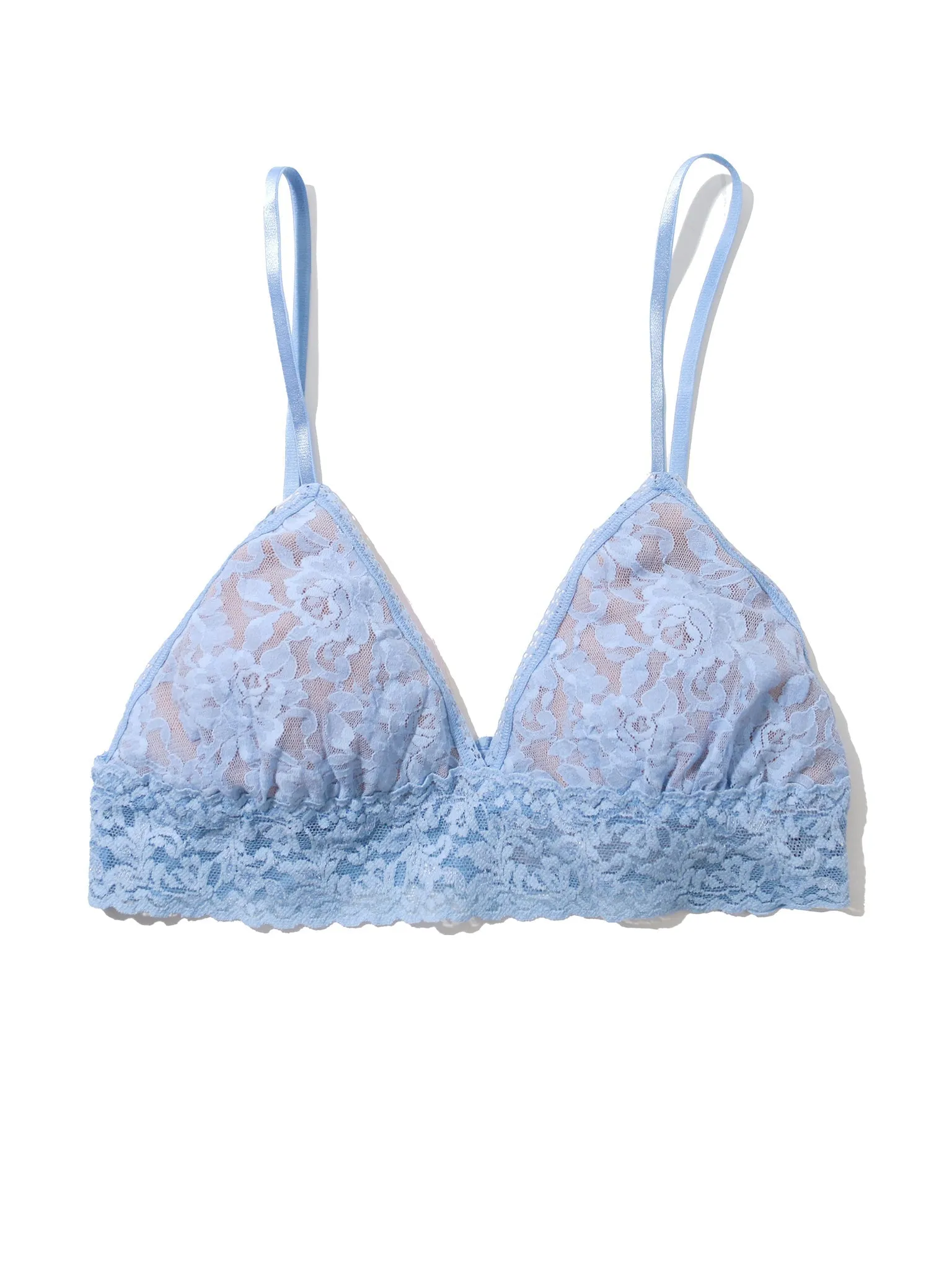 Signature Lace Padded Triangle Bralette Clarity Blue sold by Boston Proper product image thumbnail 4