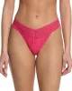 Signature Lace Original Rise Thong Sweet Tart Pink sold by Boston Proper