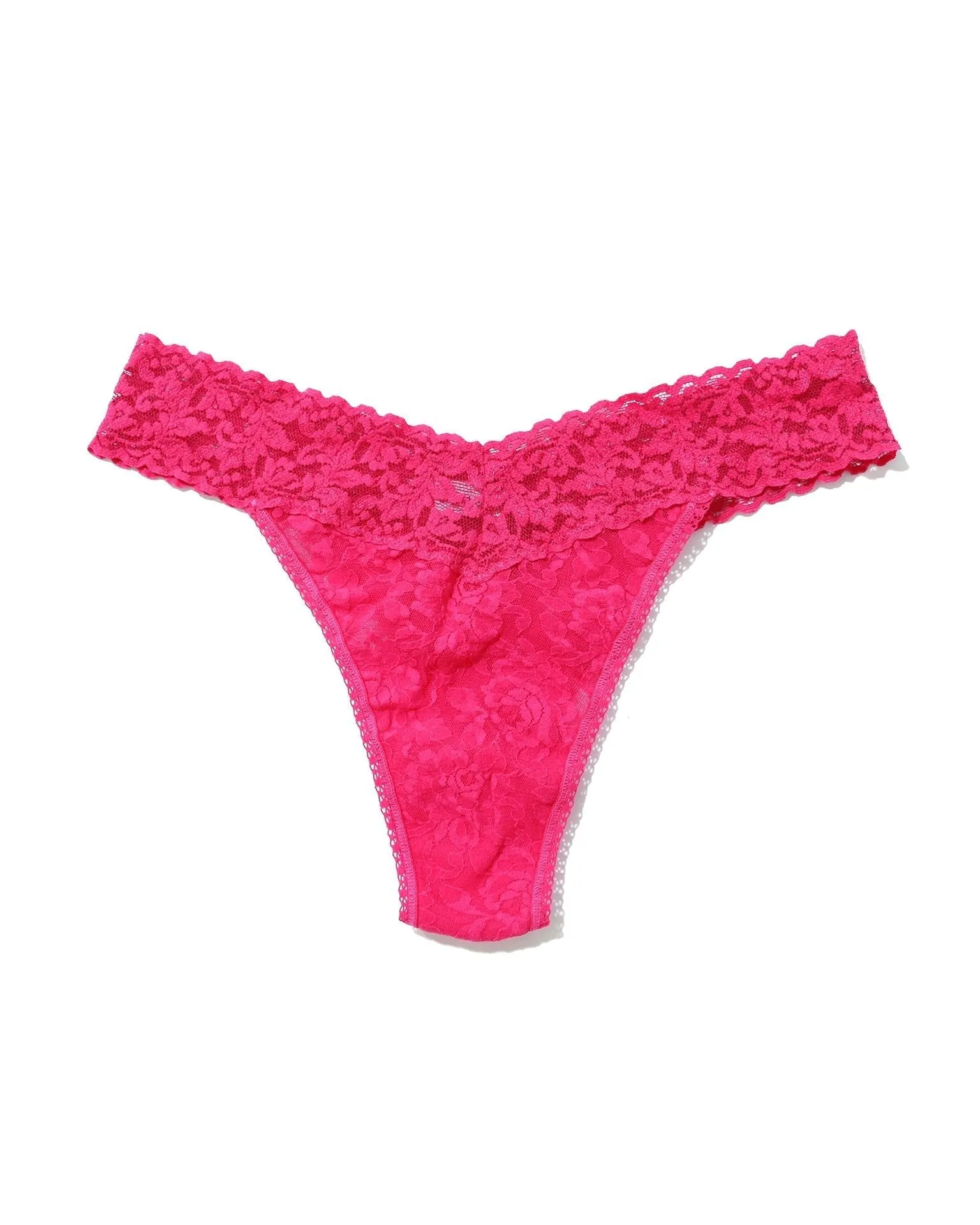 Signature Lace Original Rise Thong Sweet Tart Pink sold by Boston Proper product image thumbnail 2