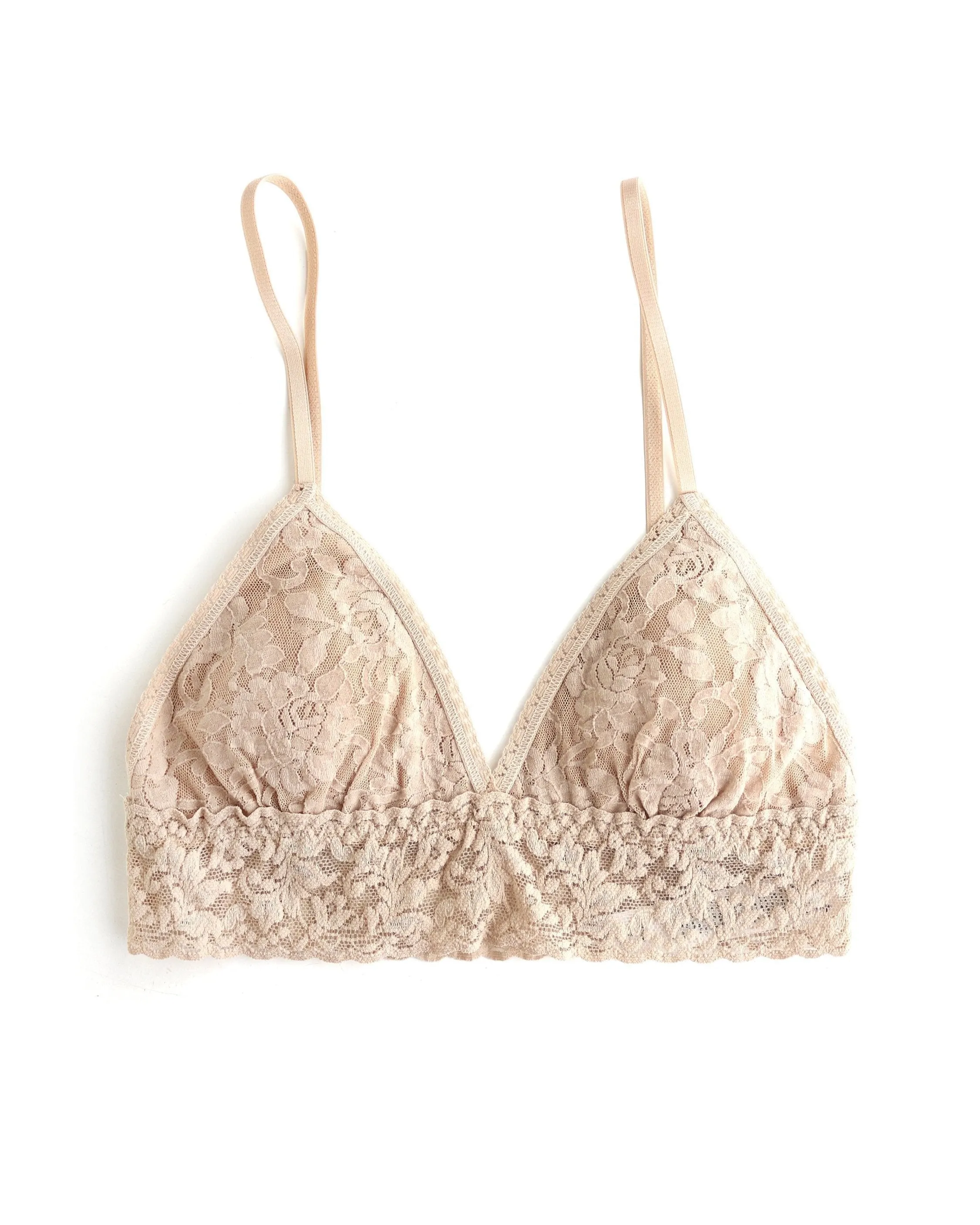 Signature Lace Padded Triangle Bralette Chai sold by Boston Proper product image thumbnail 2