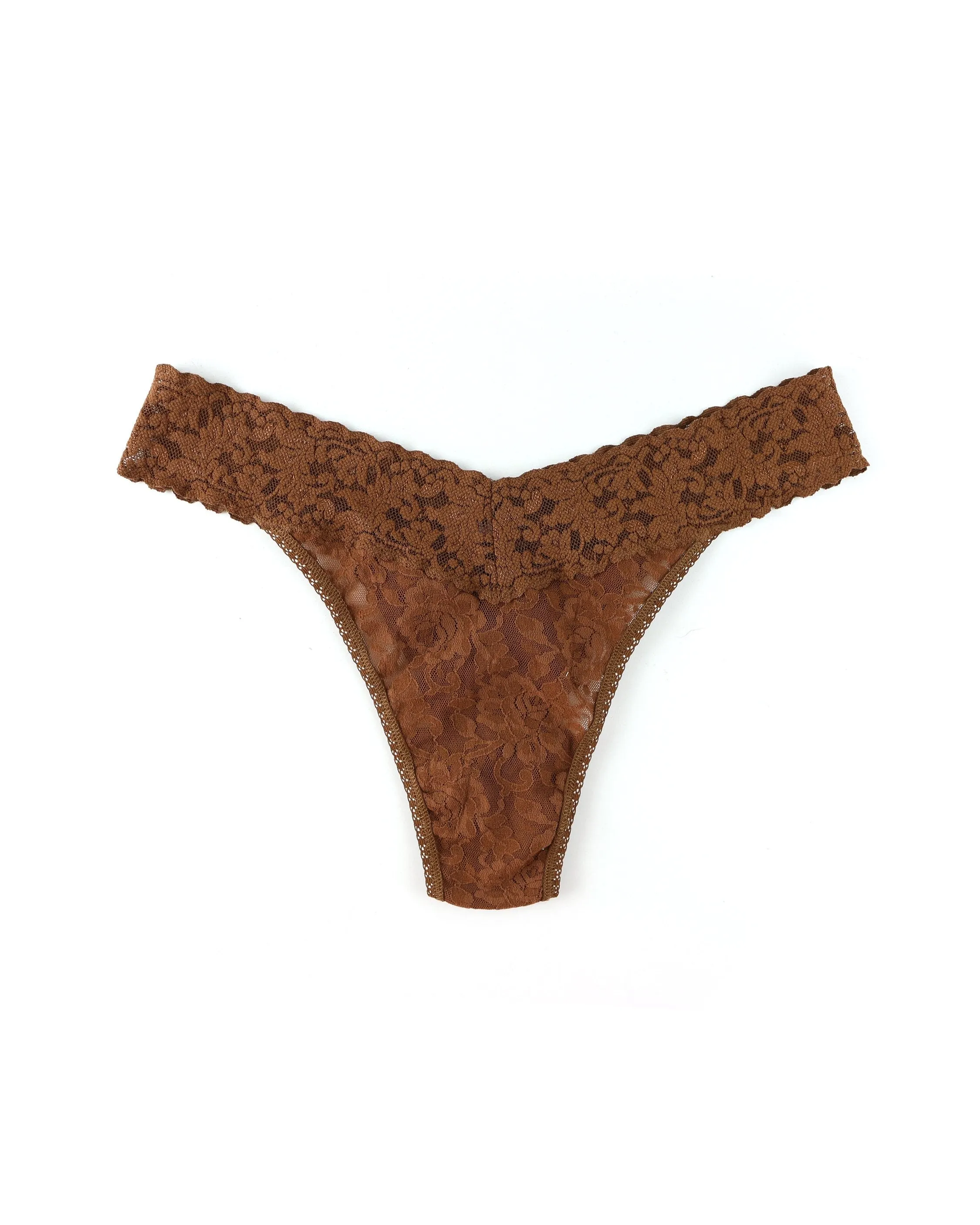 Signature Lace Original Rise Thong Macchiato Brown sold by Boston Proper product image thumbnail 3