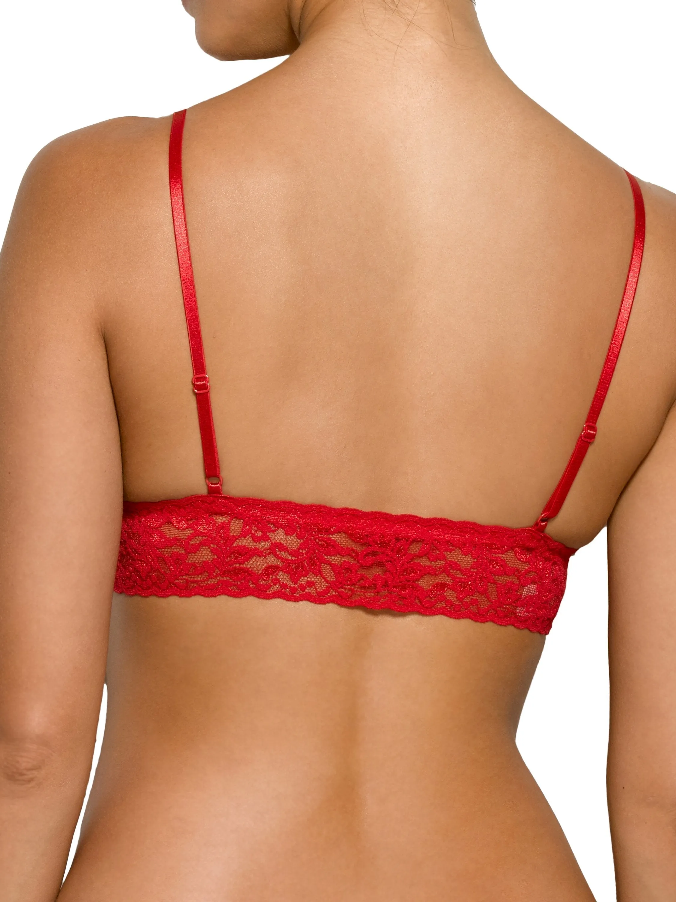 Signature Lace Padded Triangle Bralette Red sold by Boston Proper product image thumbnail 2