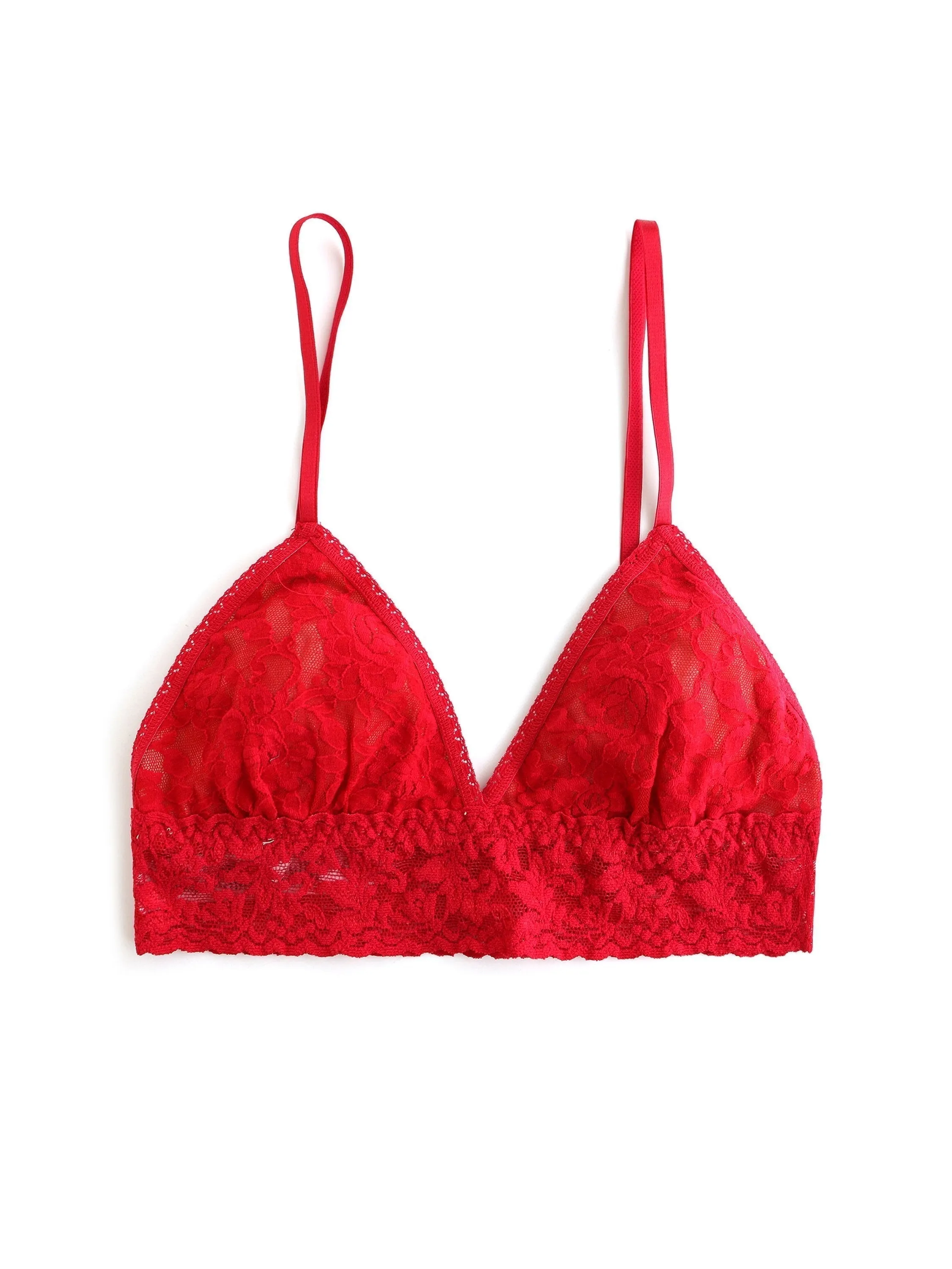 Signature Lace Padded Triangle Bralette Red sold by Boston Proper product image thumbnail 3