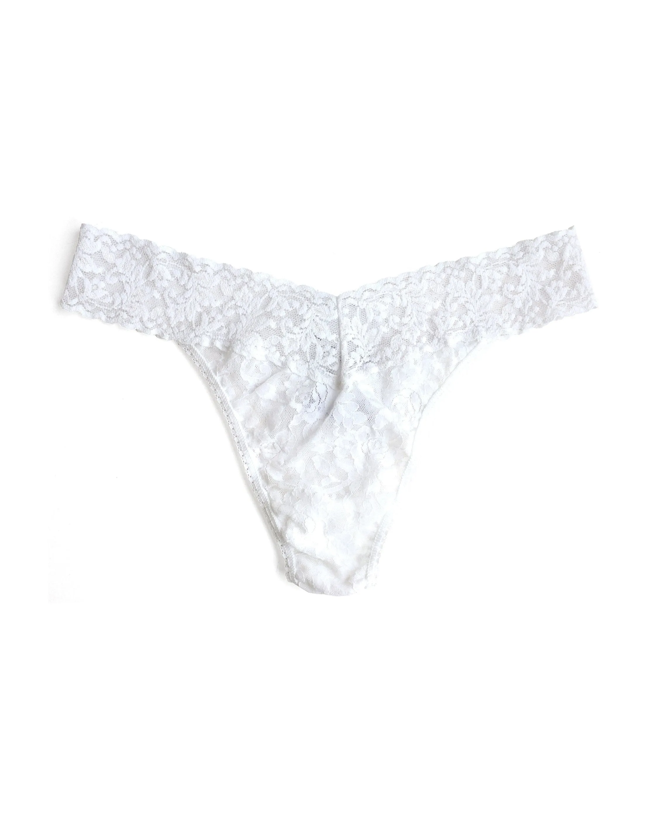 Signature Lace Original Rise Thong White sold by Boston Proper product image thumbnail 2