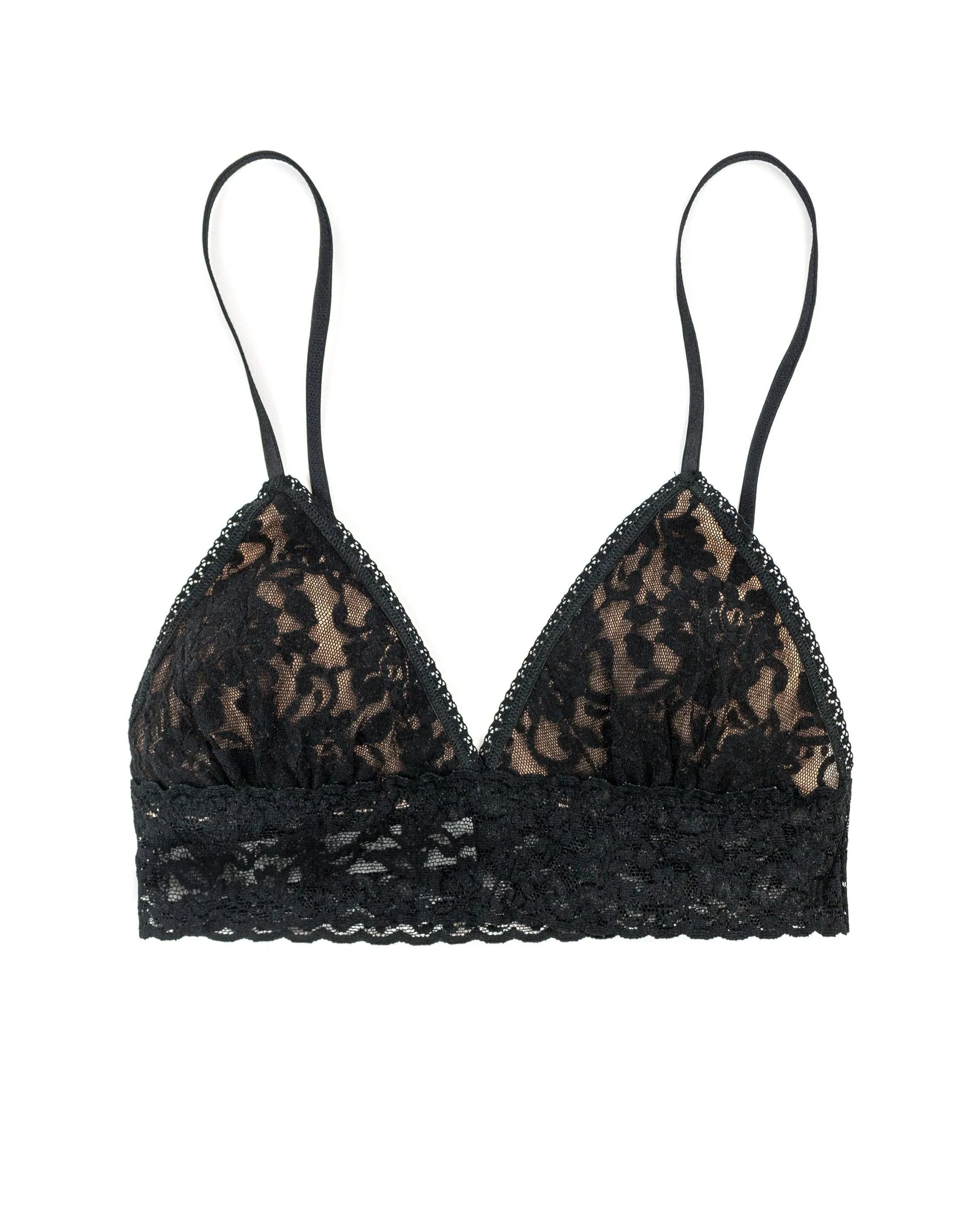 Signature Lace Padded Triangle Bralette Black sold by Boston Proper product image thumbnail 3