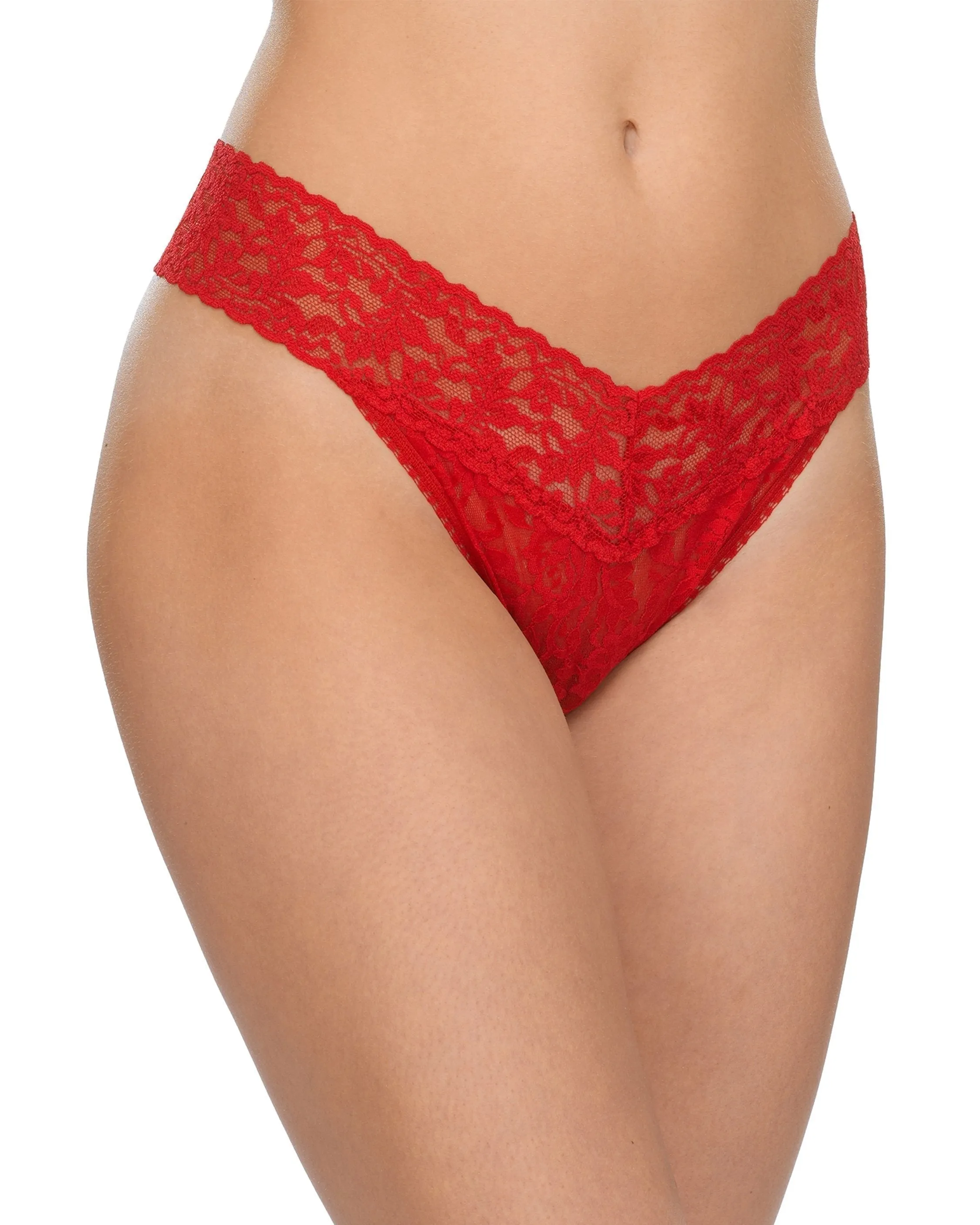Signature Lace Original Rise Thong Red sold by Boston Proper product image thumbnail 2