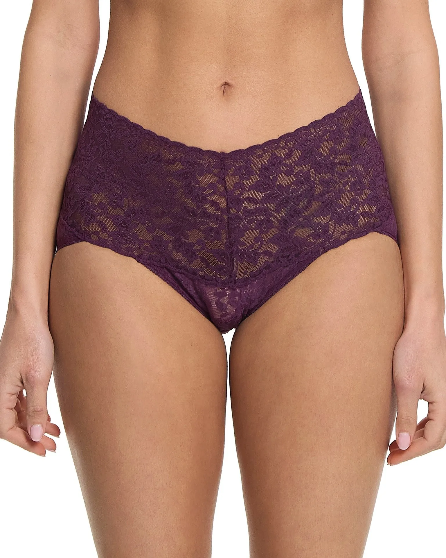 Retro Lace V-Kini Stone Fruit Purple sold by Boston Proper