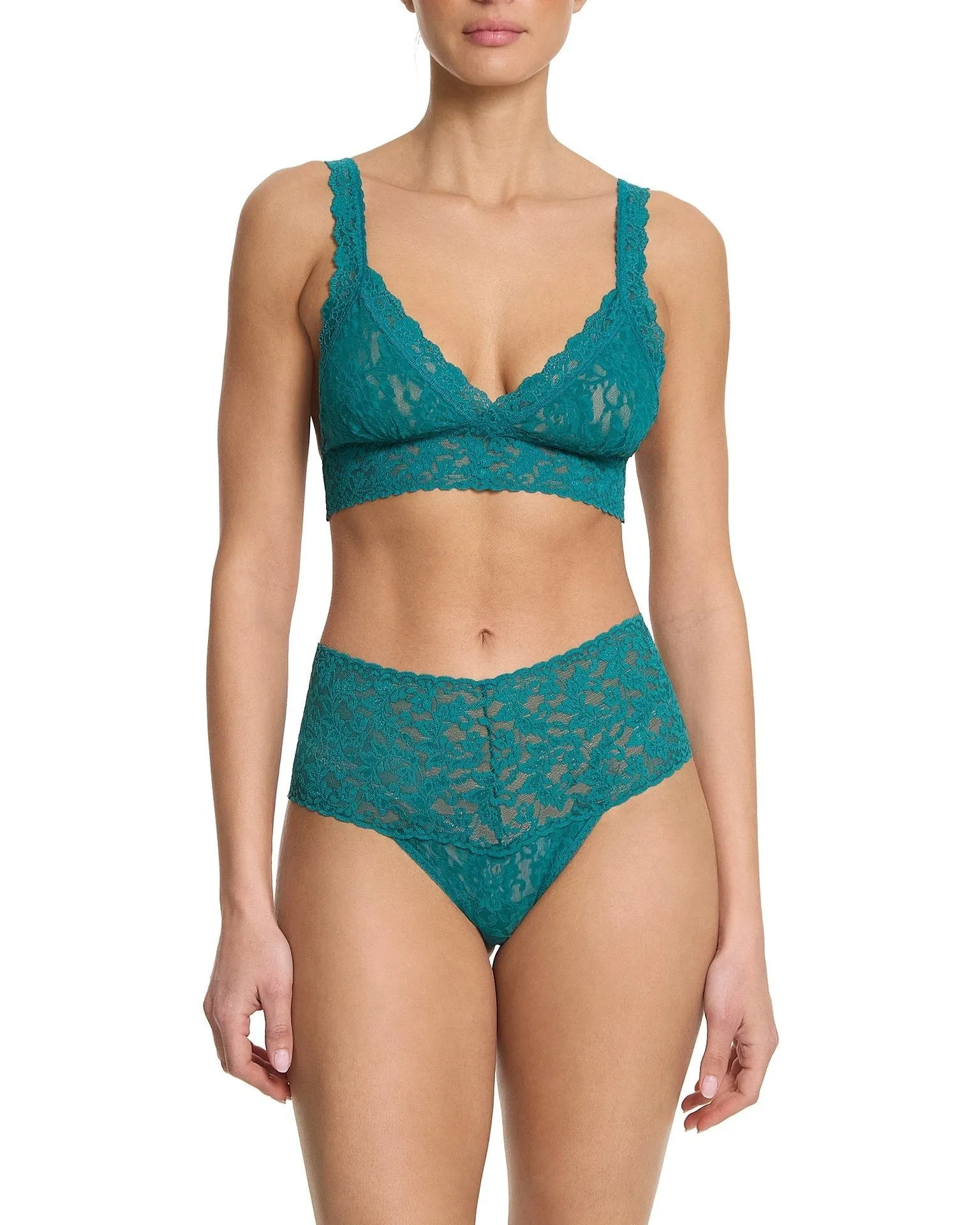 Retro Lace Thong Northern Lights Green sold by Boston Proper product image thumbnail 4