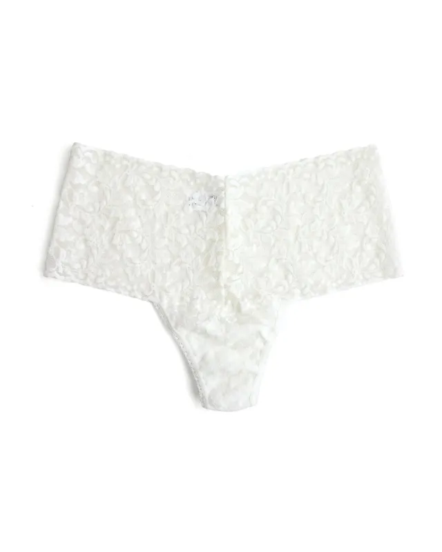 Retro Lace Thong Marshmallow sold by Boston Proper