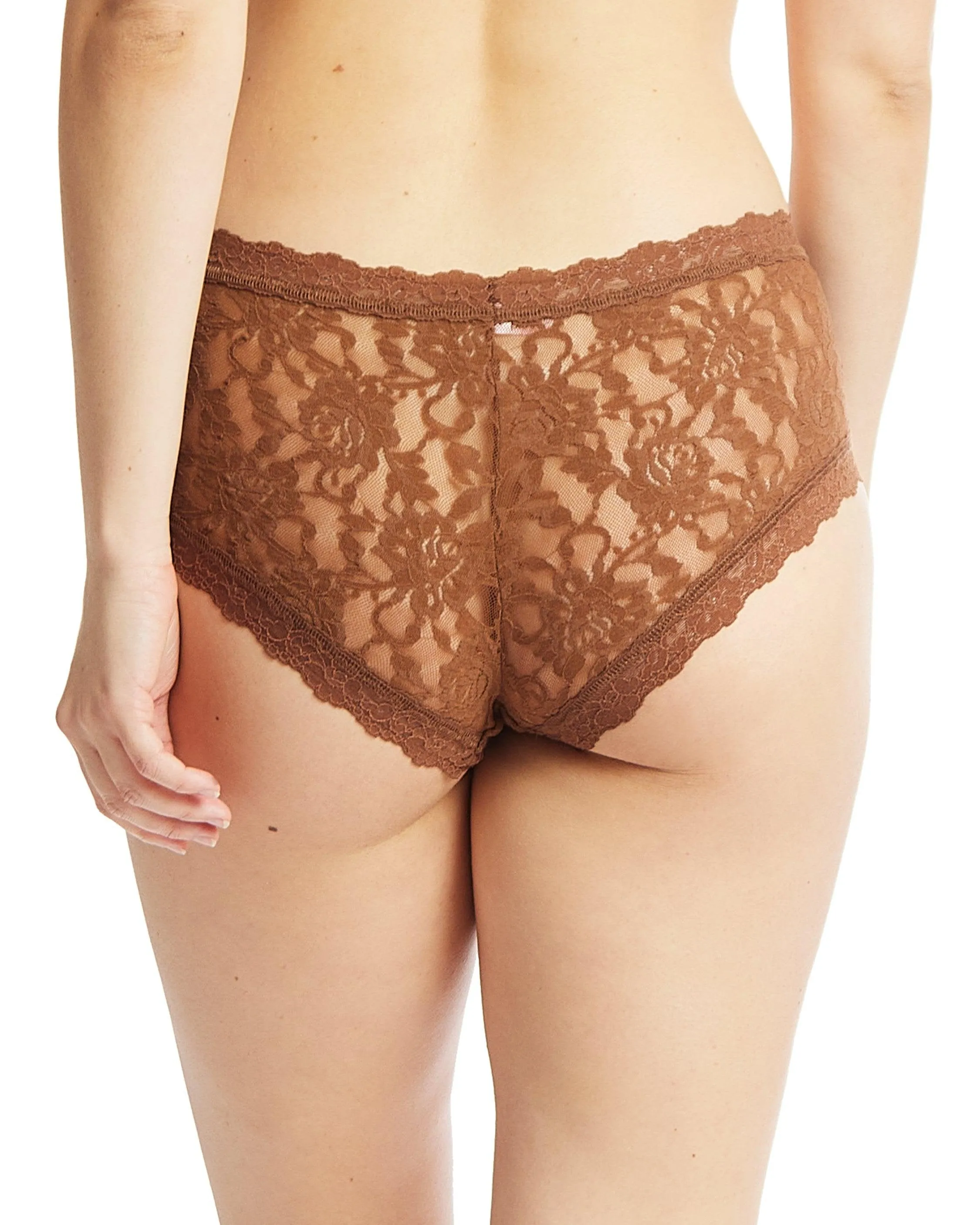 Signature Lace Boyshort Macchiato Brown sold by Boston Proper product image thumbnail 2