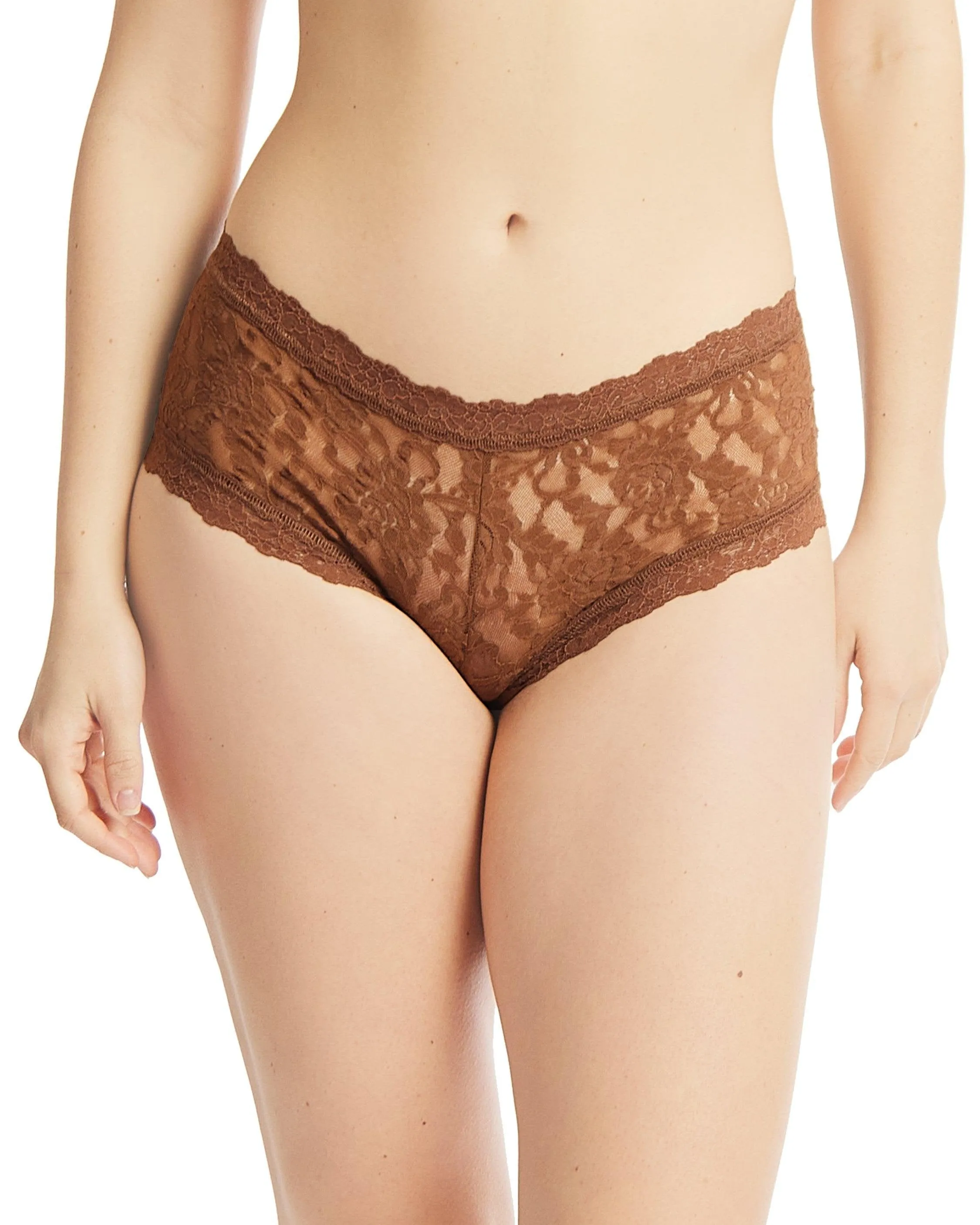 Signature Lace Boyshort Macchiato Brown sold by Boston Proper