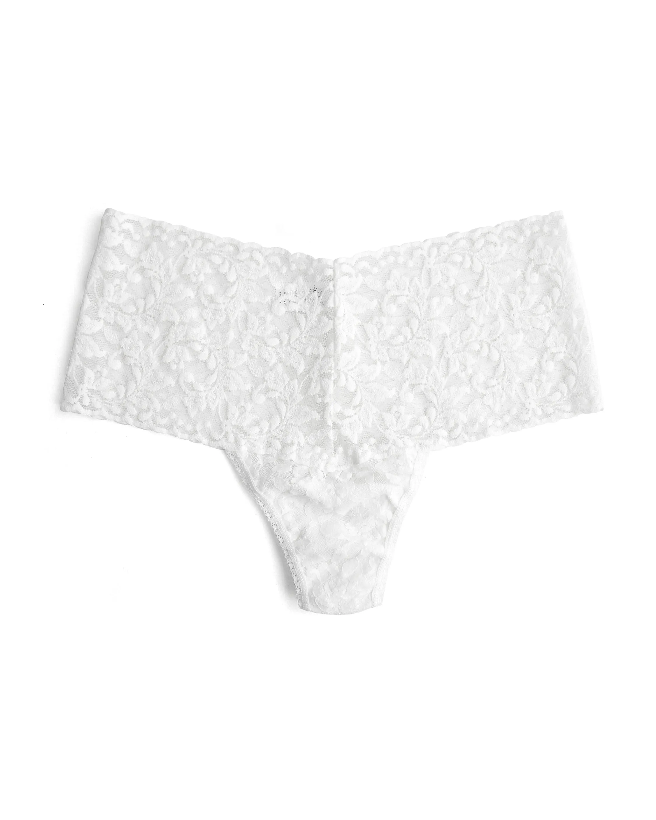 Retro Lace Thong White sold by Boston Proper