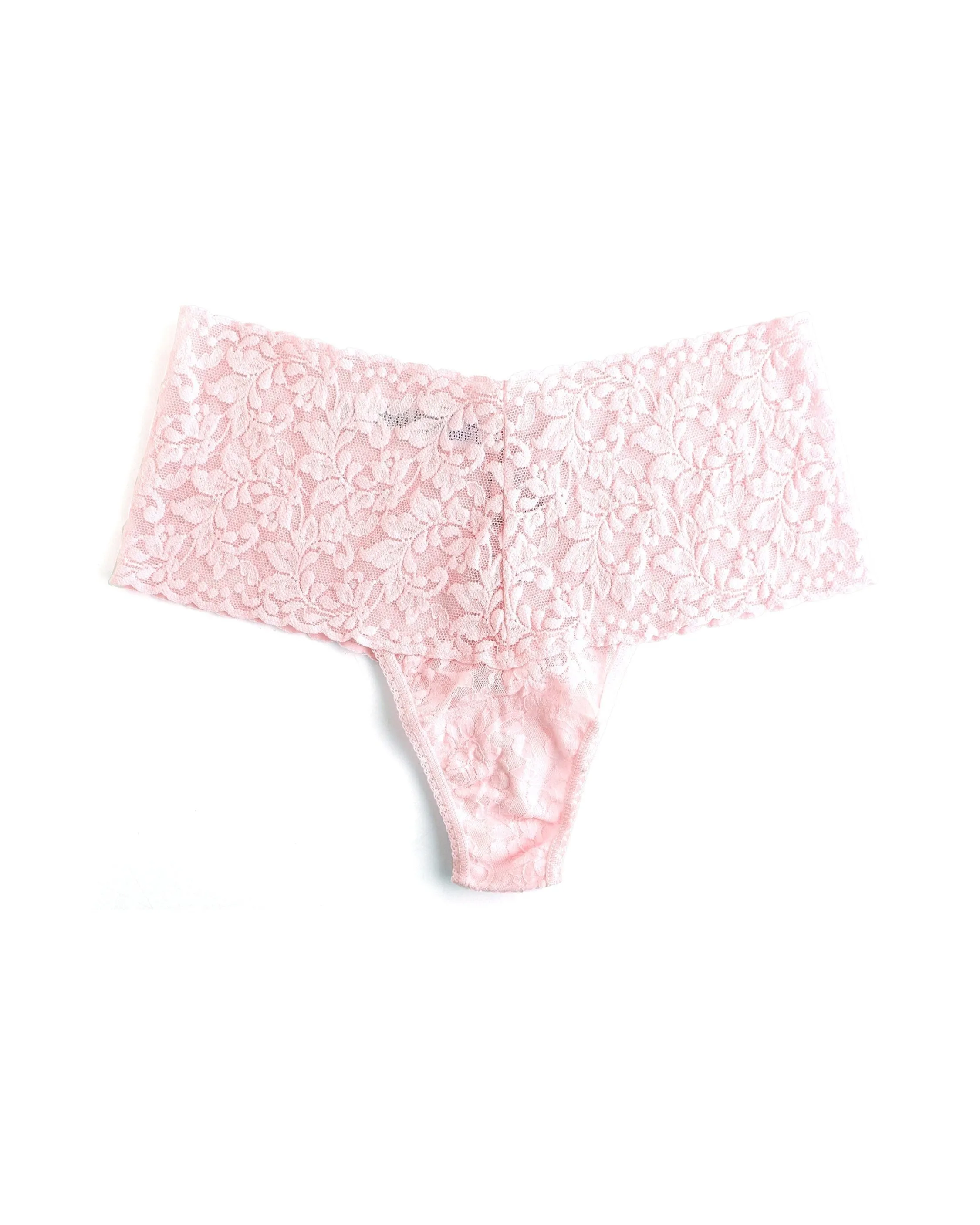 Retro Lace Thong Bliss Pink sold by Boston Proper product image thumbnail 3