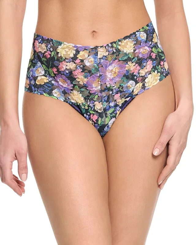 Printed Retro Lace Thong Dream Garden sold by Boston Proper