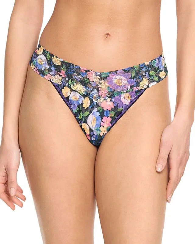 Printed Signature Lace Original Rise Thong Dream Garden sold by Boston Proper