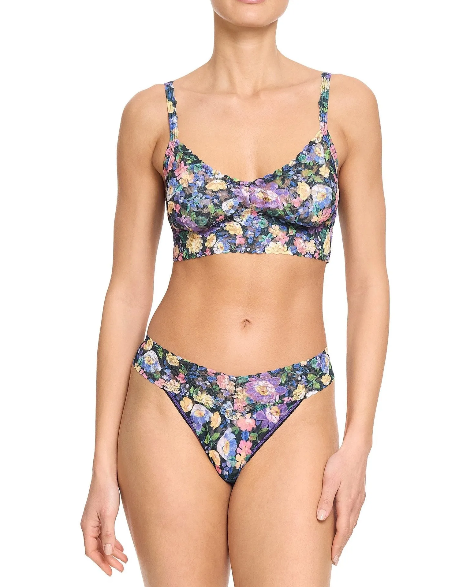 Printed Signature Lace Original Rise Thong Dream Garden sold by Boston Proper product image thumbnail 4