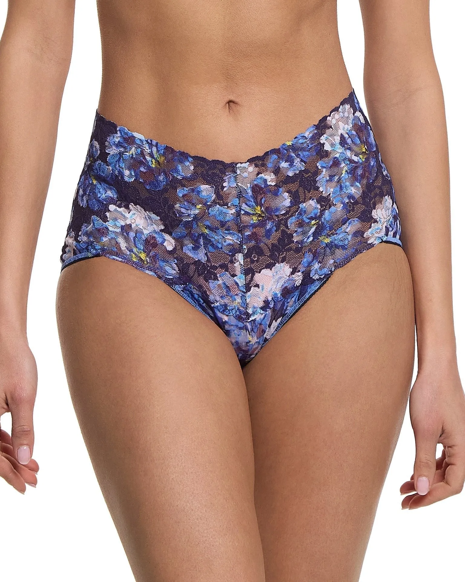 Printed Retro Lace V-Kini Nightfall Purple sold by Boston Proper