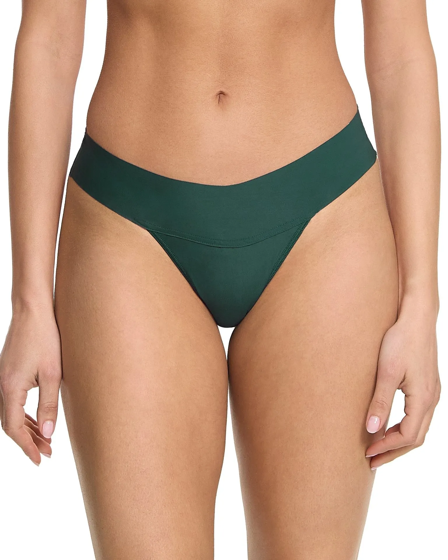 BreatheSoft® Natural Rise Thong Great Heights Green sold by Boston Proper