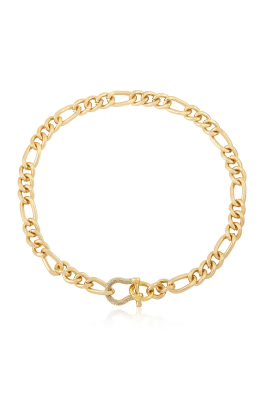 Cuffed Love Chain Link Necklace sold by Boston Proper