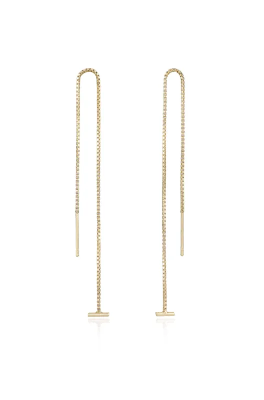 Single Chain Threader Earrings sold by Boston Proper