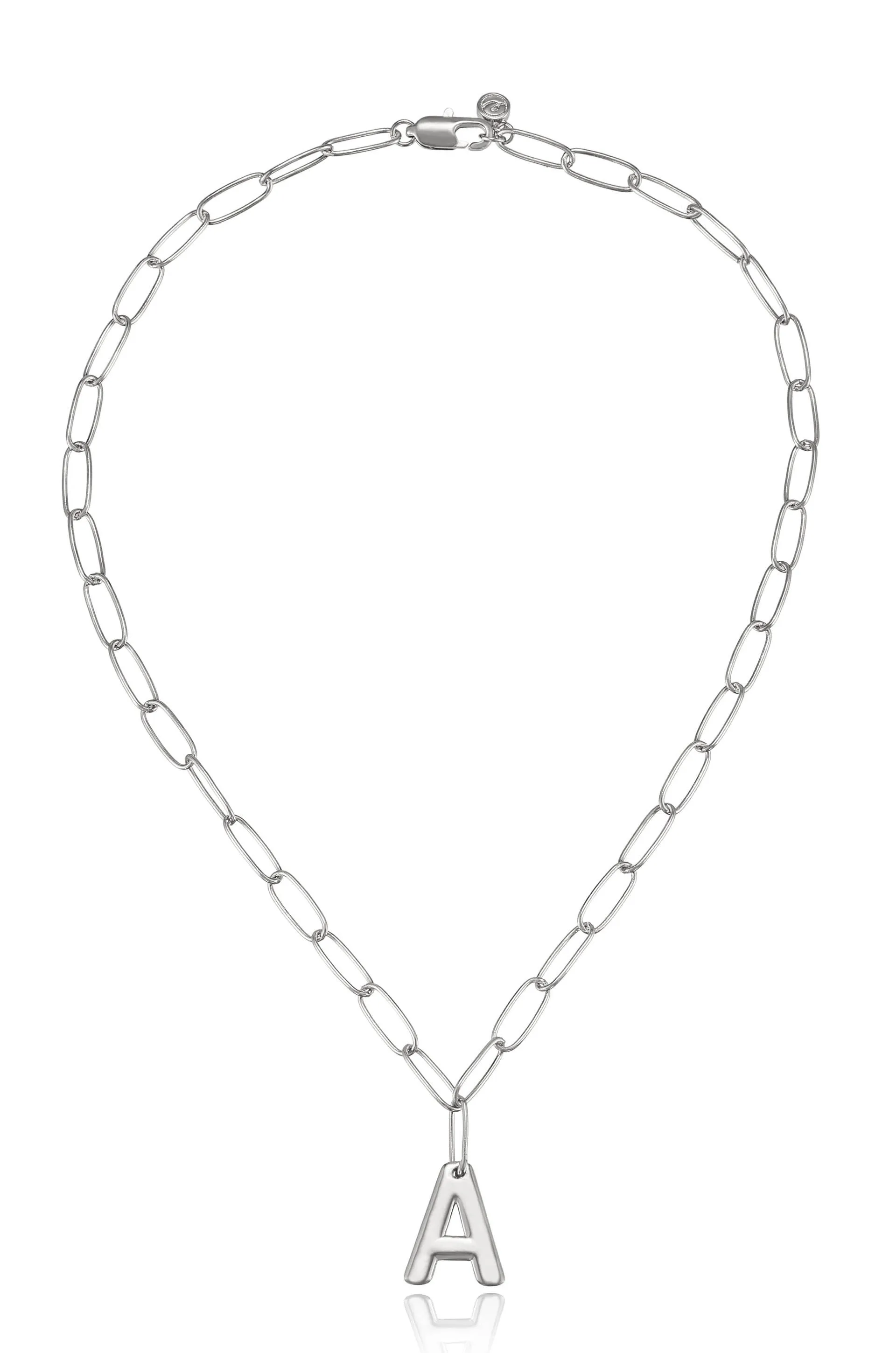 Paperclip Link Initial Necklace sold by Boston Proper product image thumbnail 5