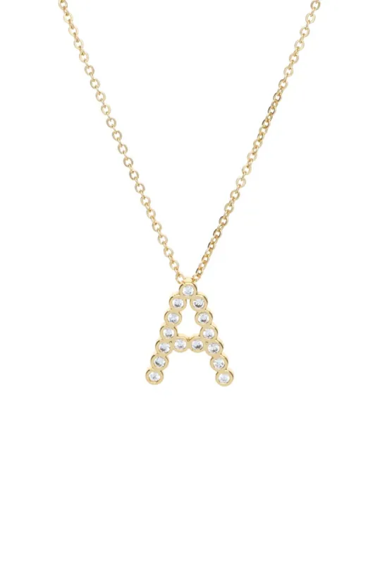 Simple Crystal Initial Necklace sold by Boston Proper