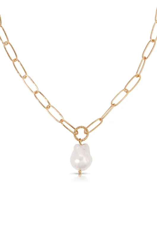 Single Pearl Chain Necklace sold by Boston Proper