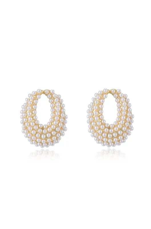 Classic Pearl Cluster Stud Earrings sold by Boston Proper