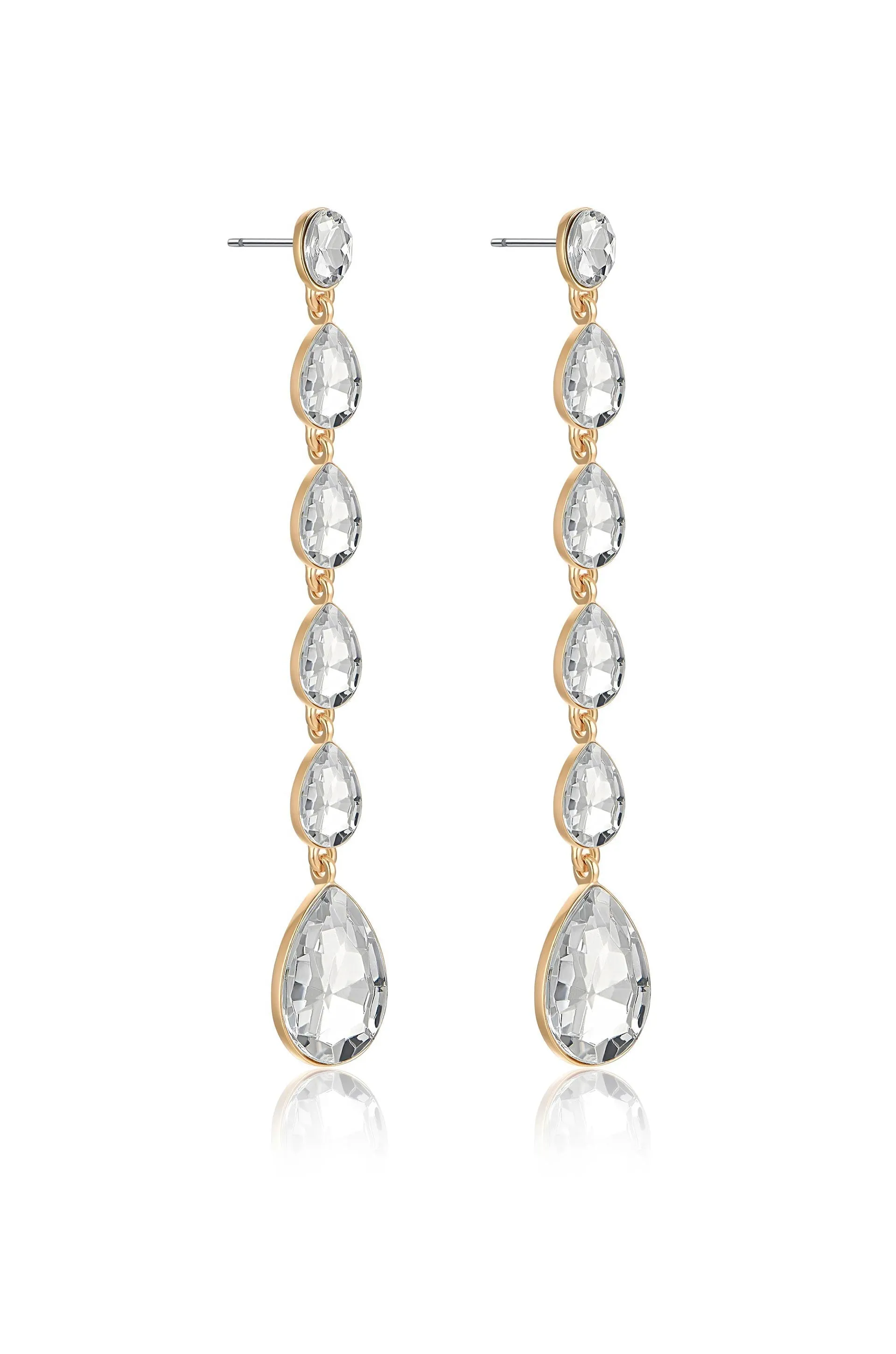 Crystallized Drop Earrings sold by Boston Proper product image thumbnail 3