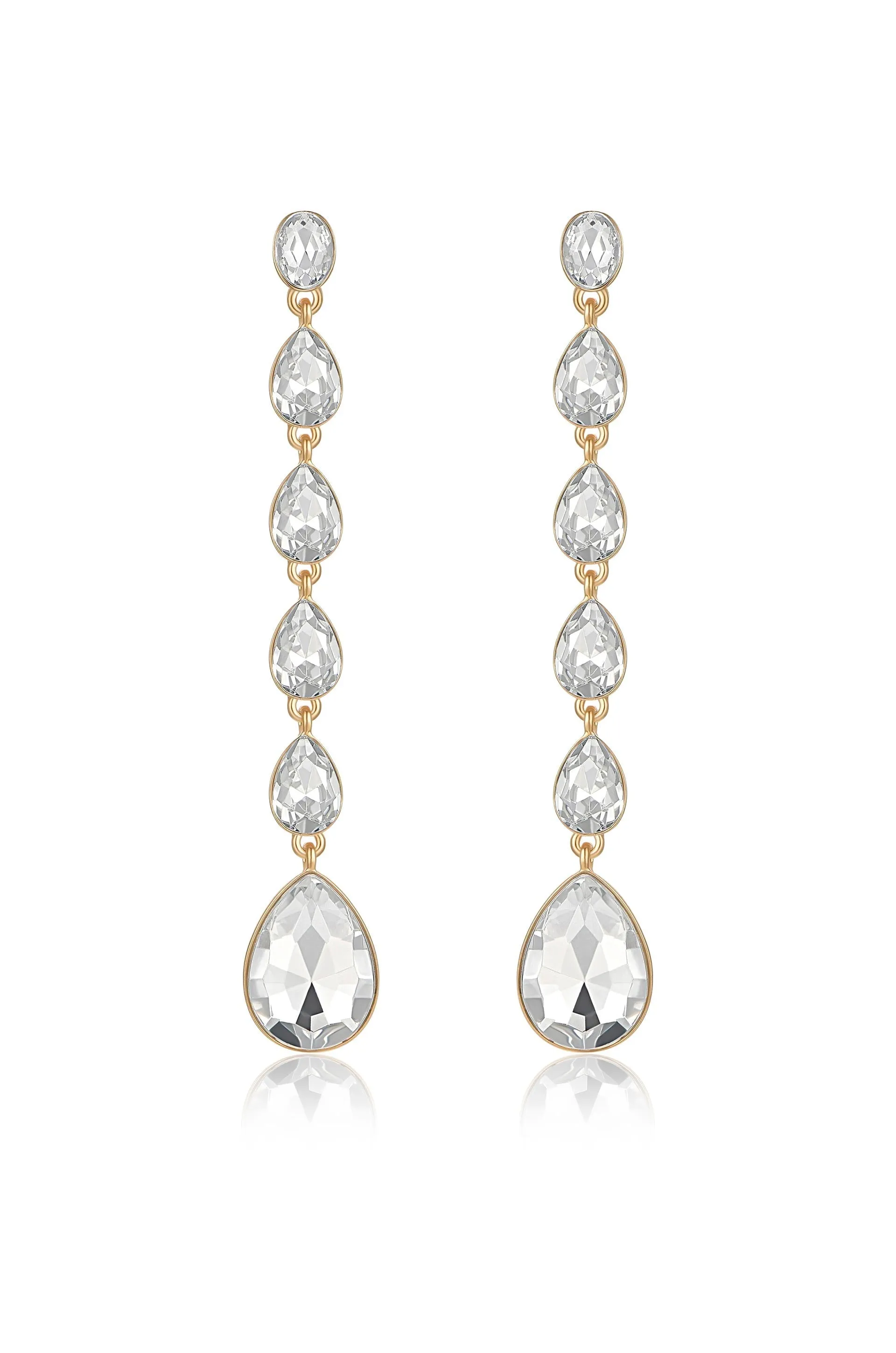 Crystallized Drop Earrings sold by Boston Proper