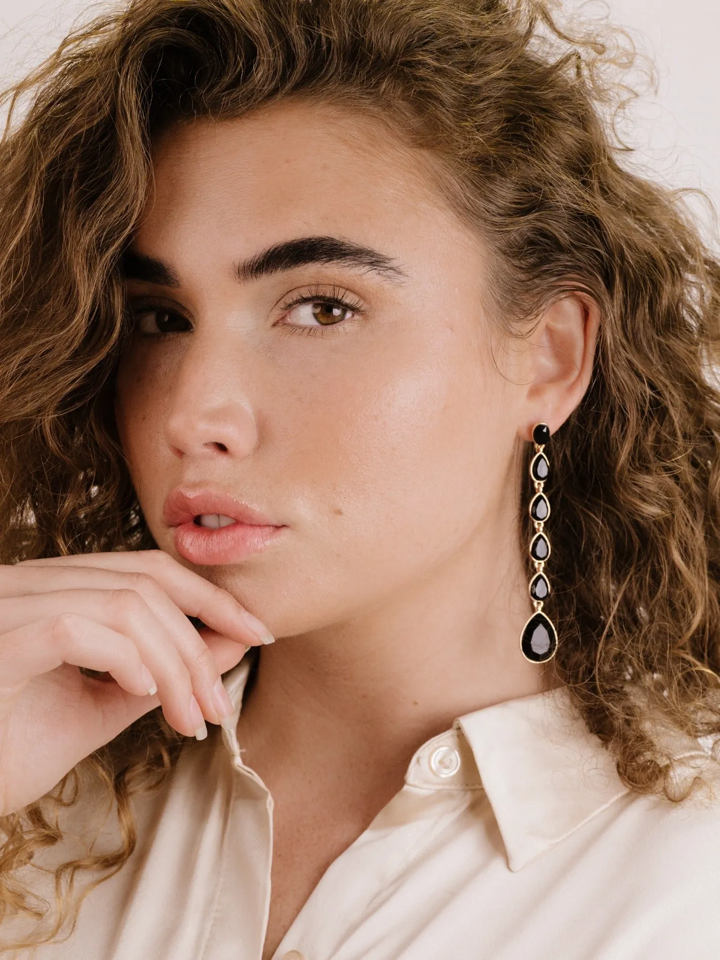 Crystallized Drop Earrings sold by Boston Proper product image thumbnail 5