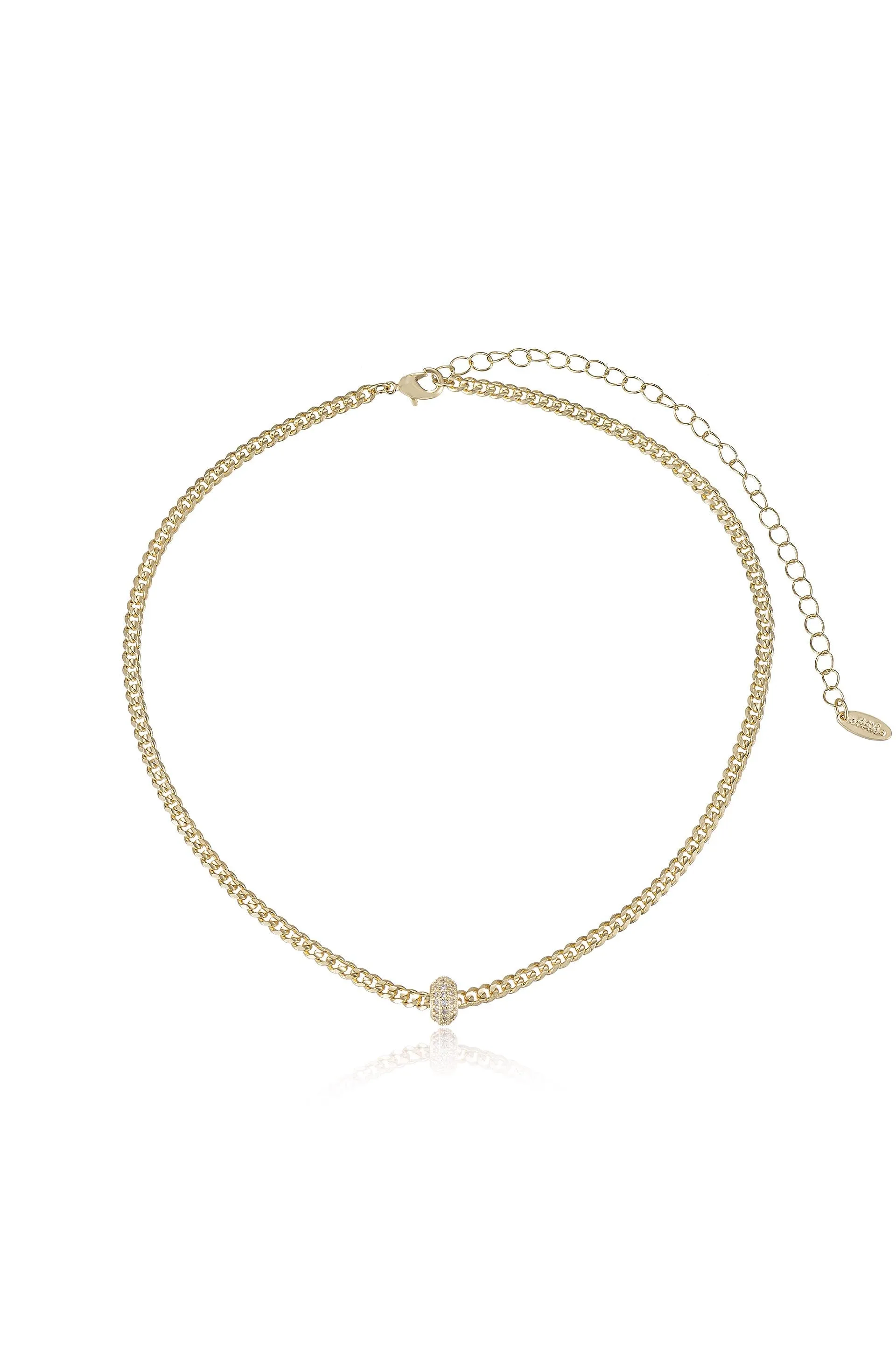 Single Chain Crystal Bead Necklace sold by Boston Proper product image thumbnail 3