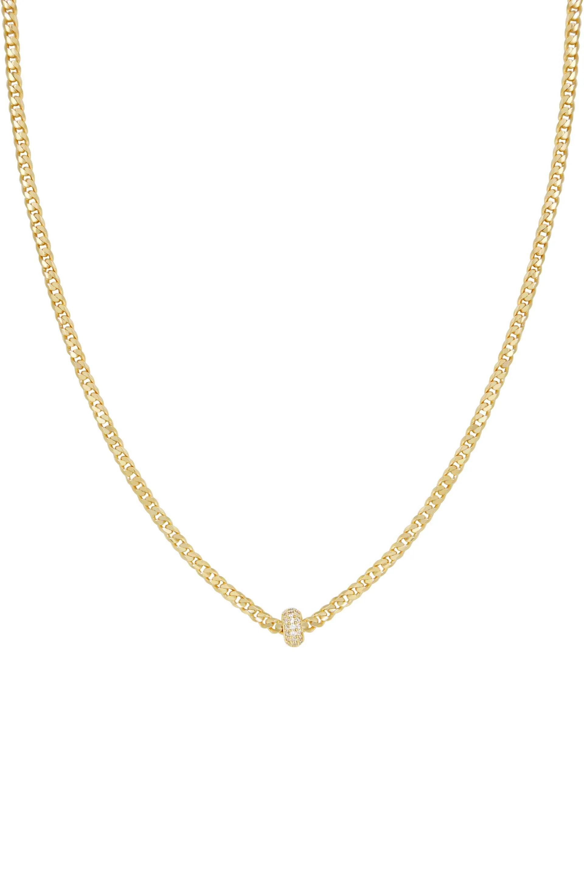 Single Chain Crystal Bead Necklace sold by Boston Proper