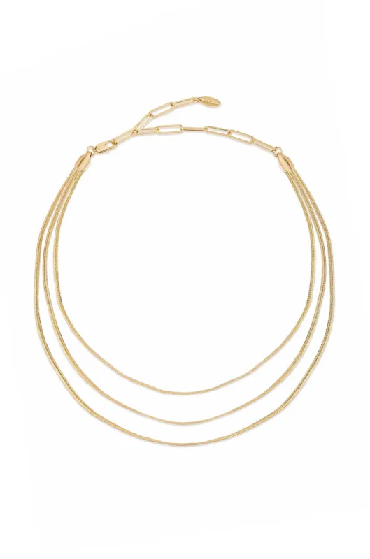 Triple Snake Chain Necklace sold by Boston Proper