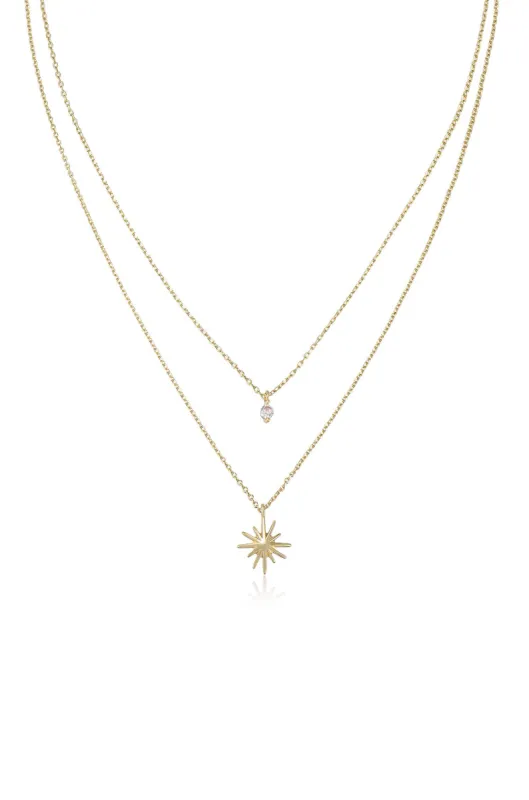 Layered Starburst Crystal Necklace sold by Boston Proper