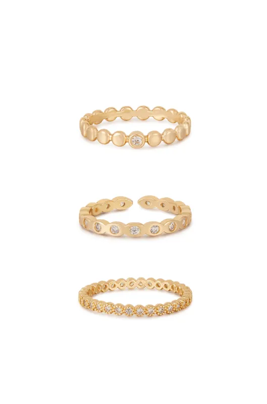 Small Bits of Bling Crystal Ring Set sold by Boston Proper