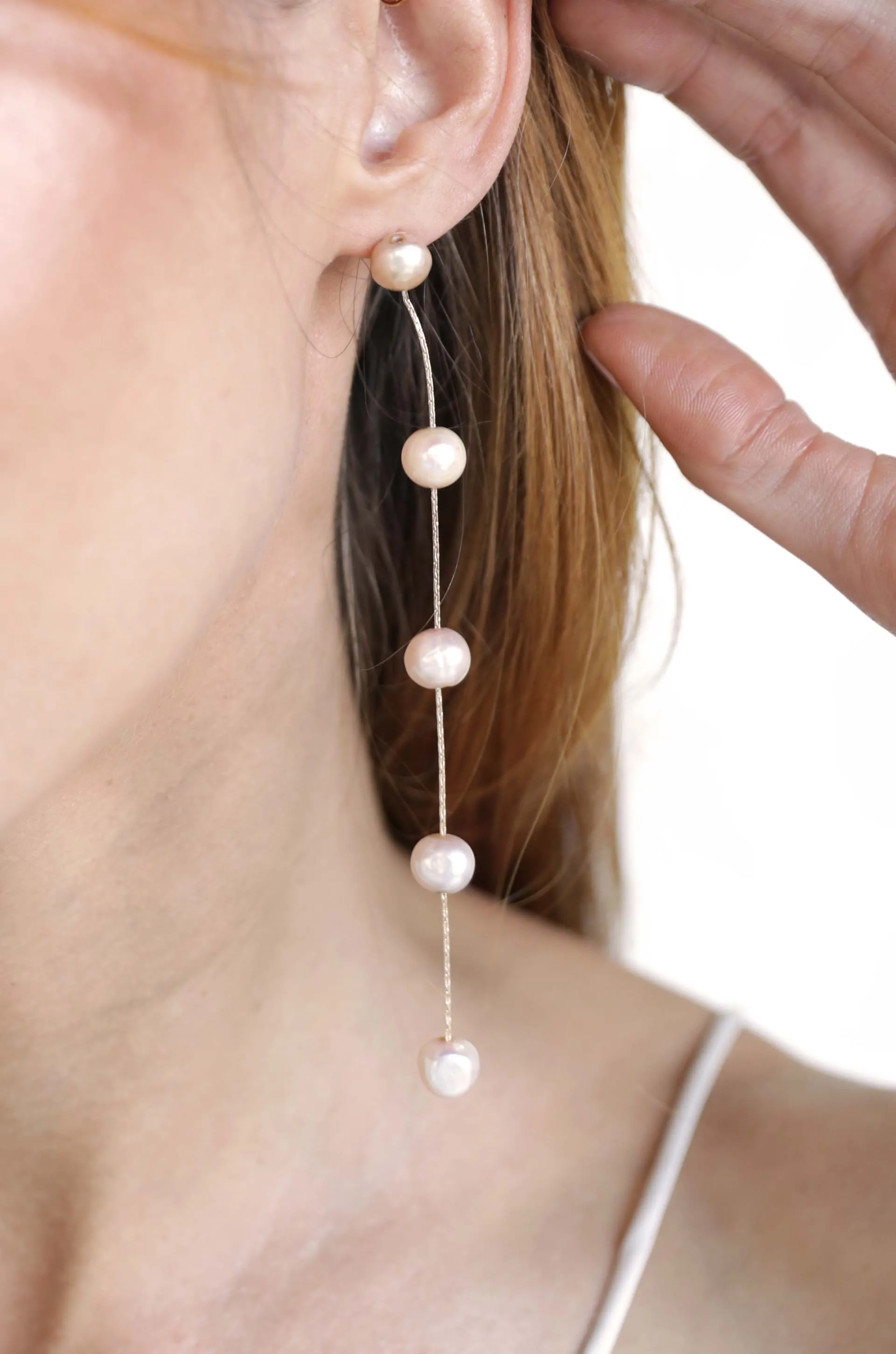 Dripping Pearl Delicate Drop Earrings sold by Boston Proper product image thumbnail 5
