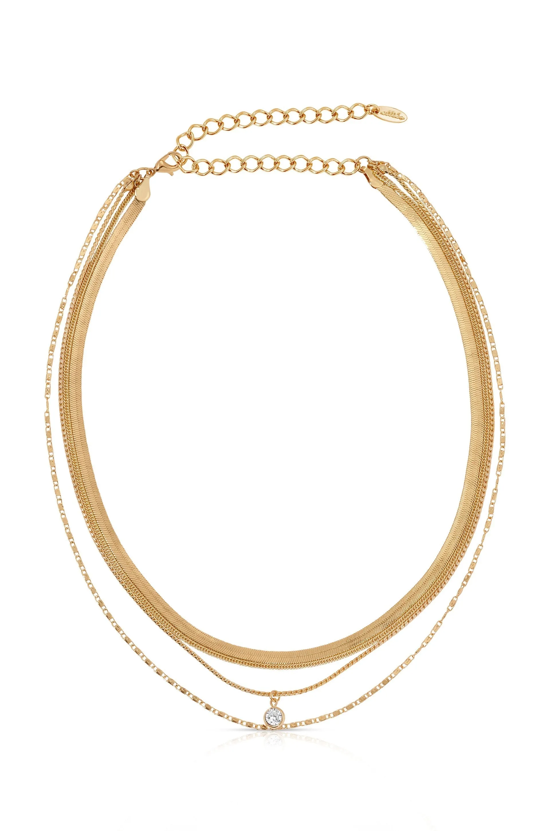 All the Chains Layered Necklace sold by Boston Proper product image thumbnail 3