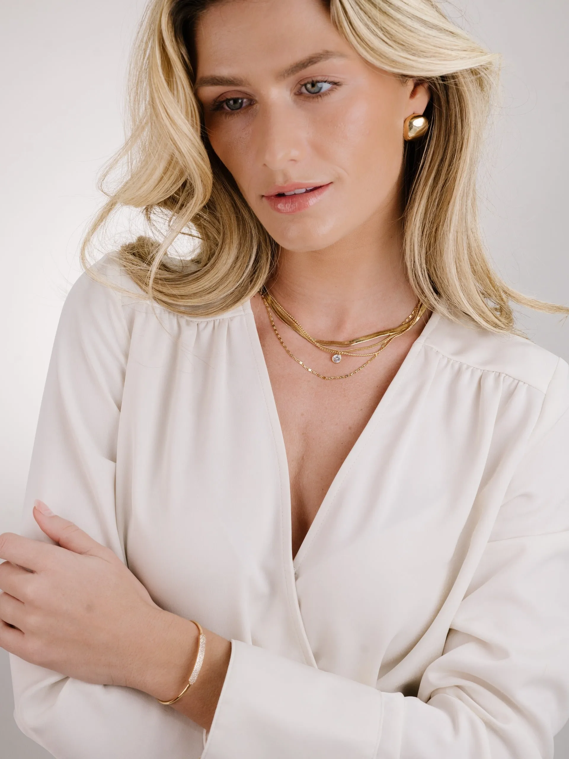 All the Chains Layered Necklace sold by Boston Proper product image thumbnail 4