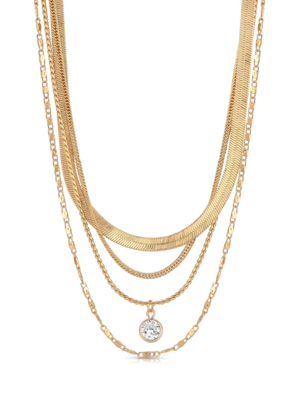 All the Chains Layered Necklace sold by Boston Proper