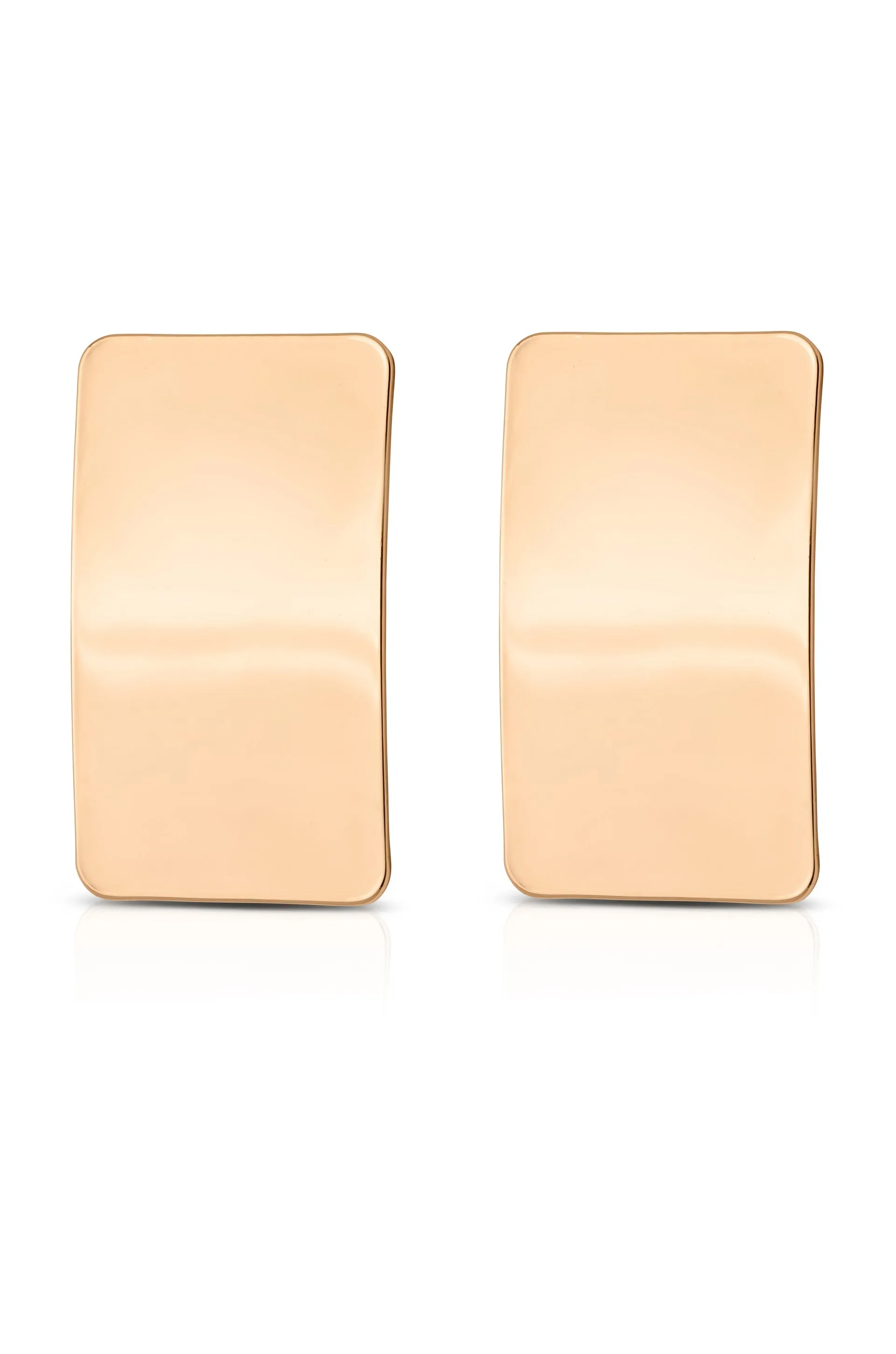 Rectangle Metal Stud Earrings sold by Boston Proper product image thumbnail 3