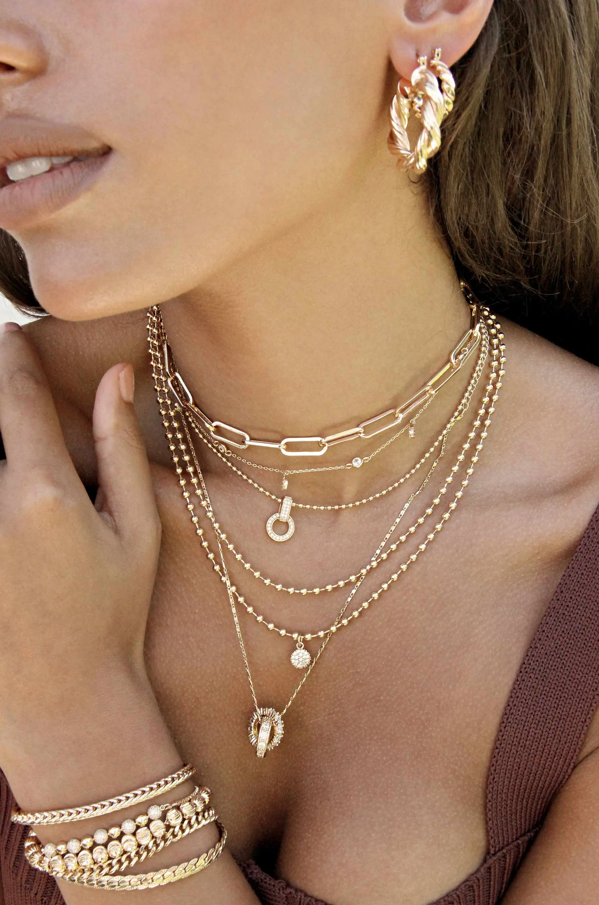 Dainty Crystal Trio Necklace Set sold by Boston Proper product image thumbnail 2