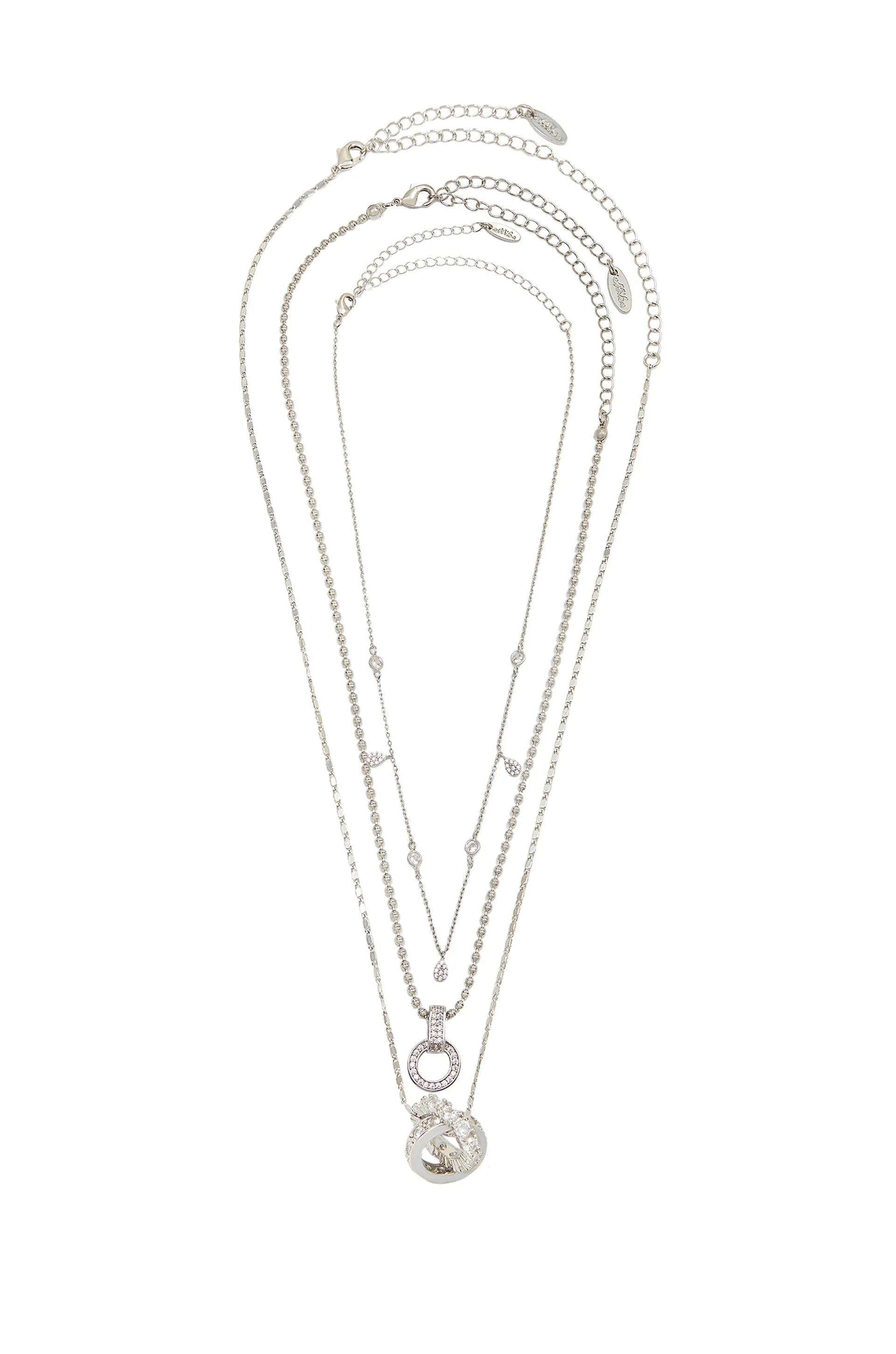 Dainty Crystal Trio Necklace Set sold by Boston Proper product image thumbnail 3