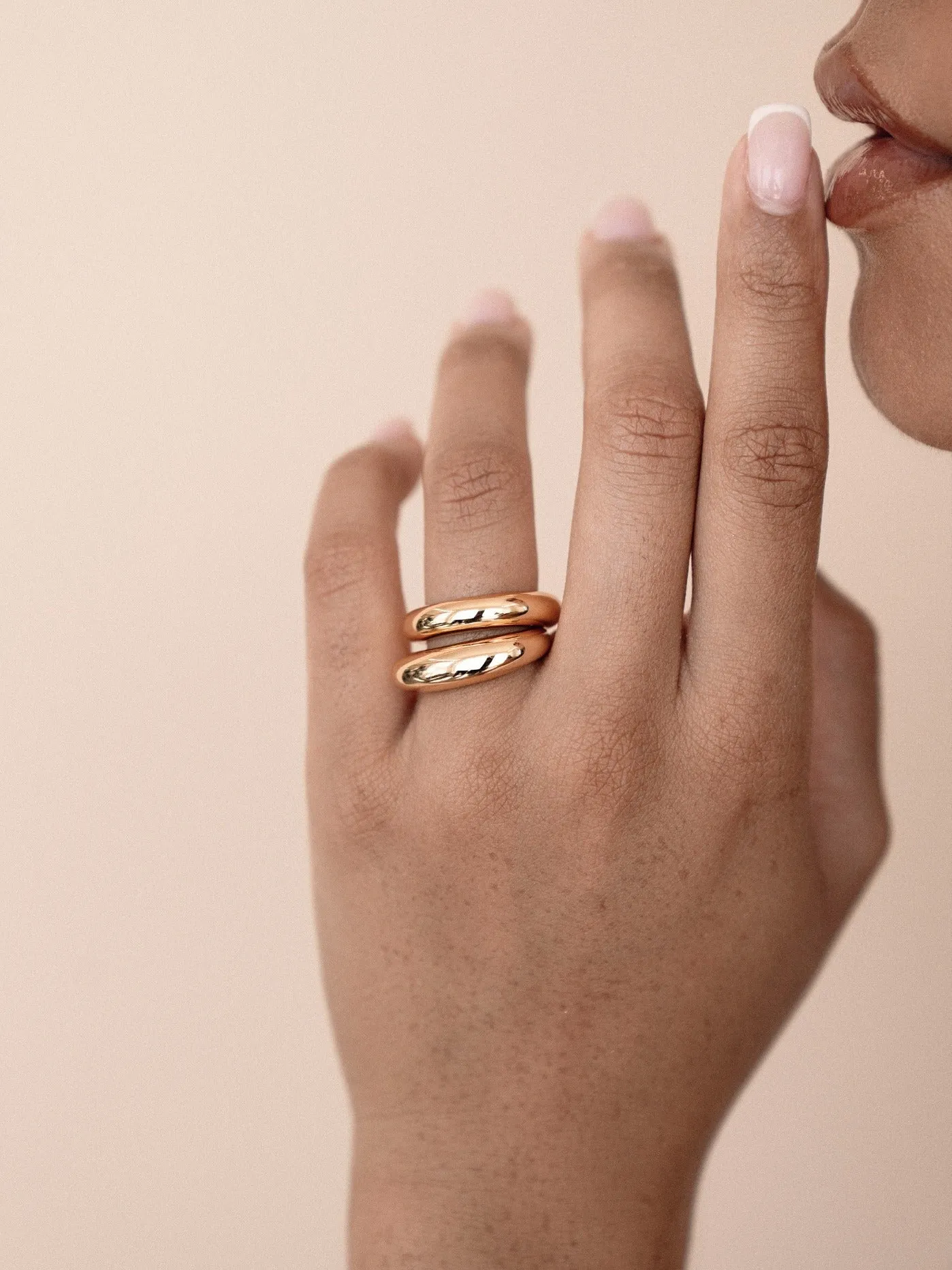 Modern Dome Ring Set sold by Boston Proper product image thumbnail 2