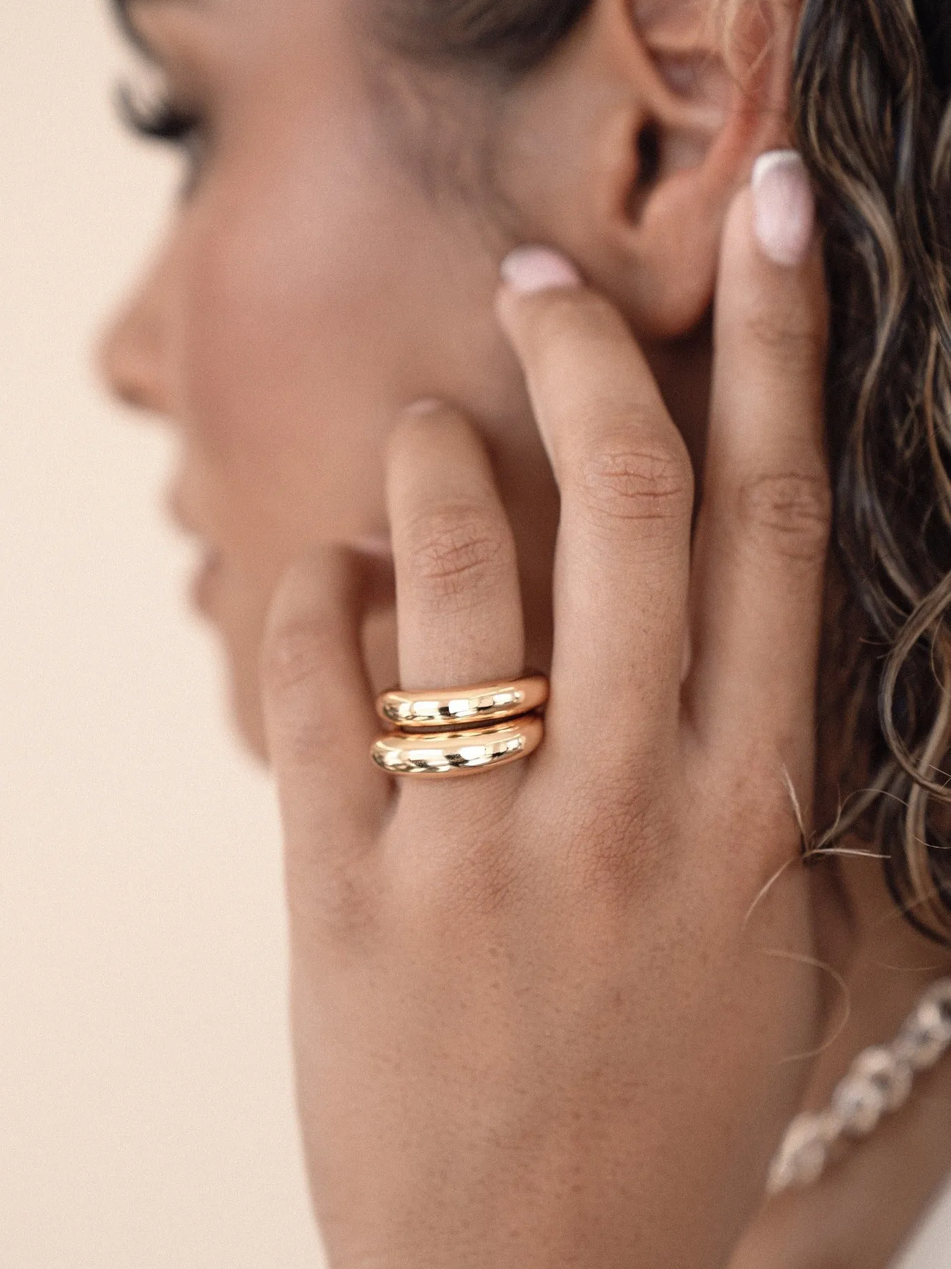 Modern Dome Ring Set sold by Boston Proper product image thumbnail 5