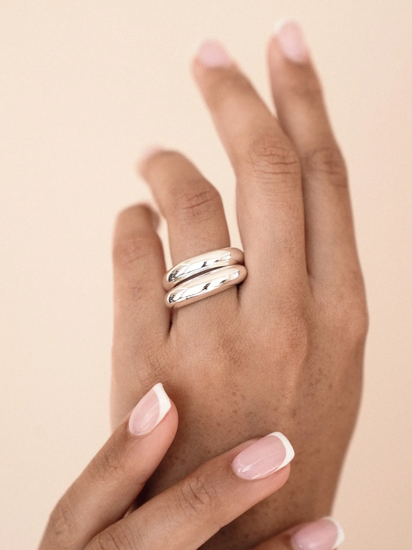 Modern Dome Ring Set sold by Boston Proper product image thumbnail 4