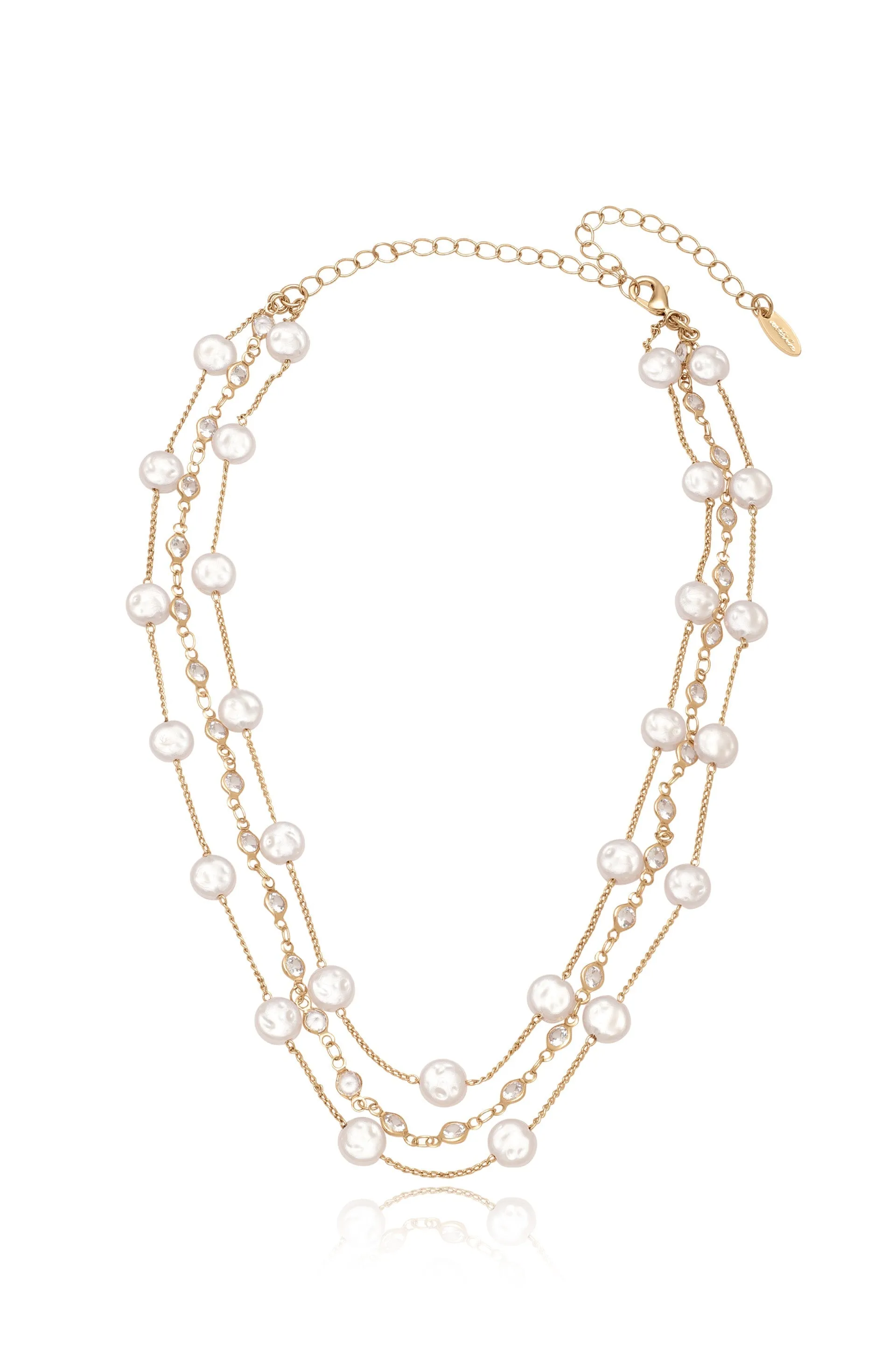 Dressed in Pearls Layered Necklace sold by Boston Proper product image thumbnail 3